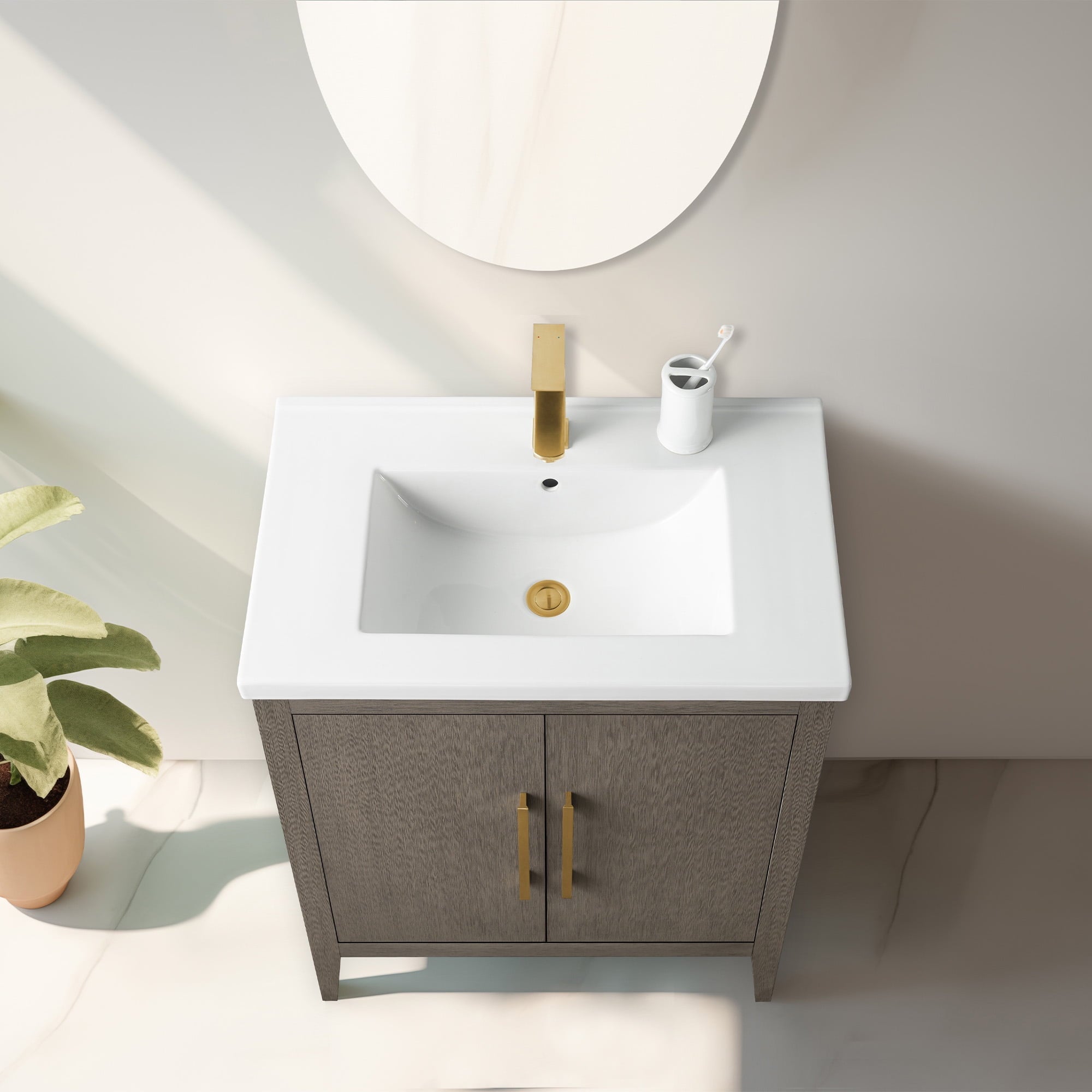 Driftwood Gray / Golden Brushed
