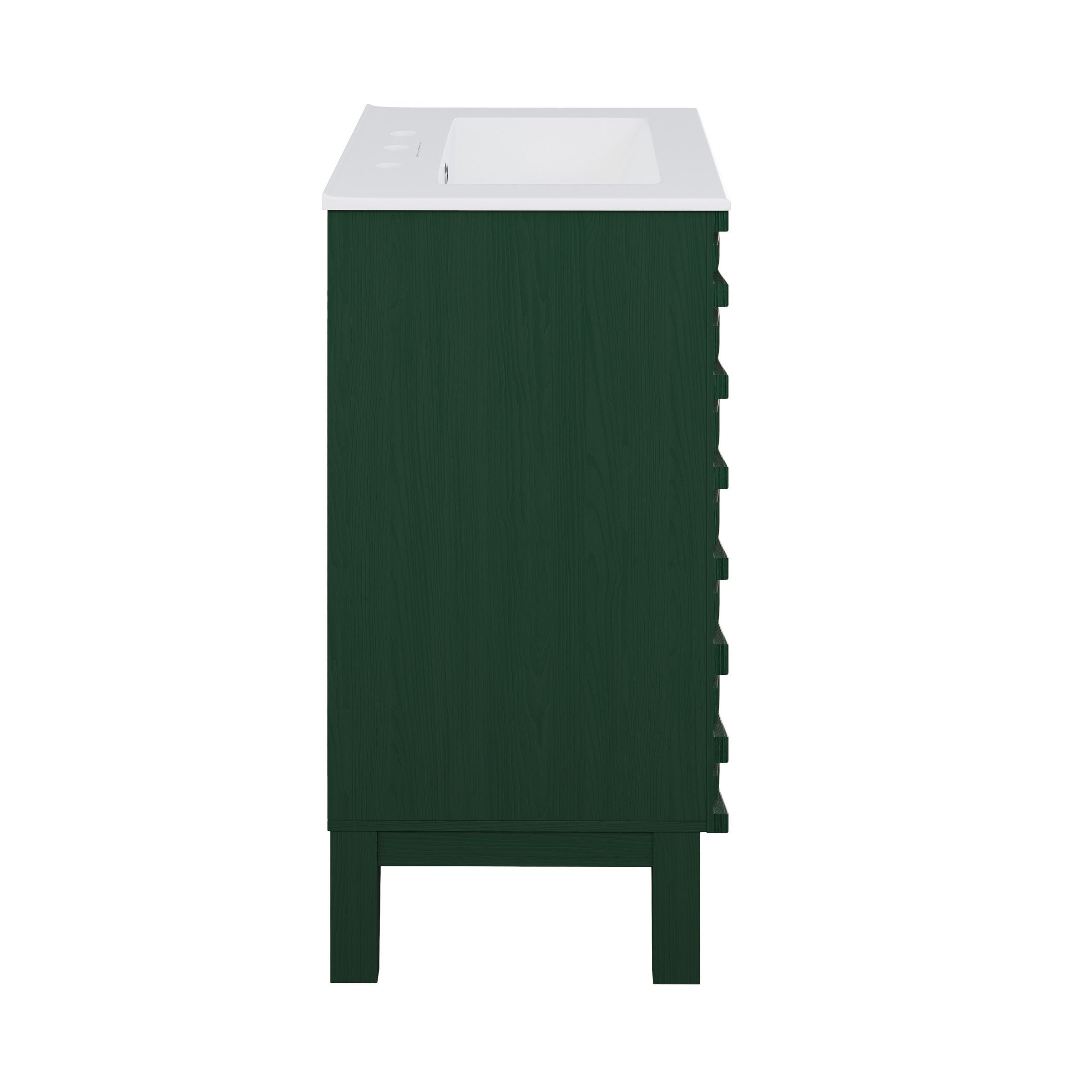Green Oak / White / 3-Hole - Wide