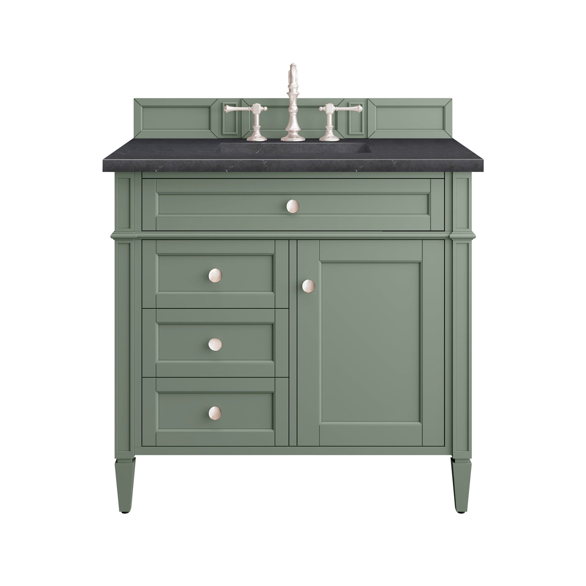 Smokey Celadon / Charcoal Soapstone - 3 Faucet Holes