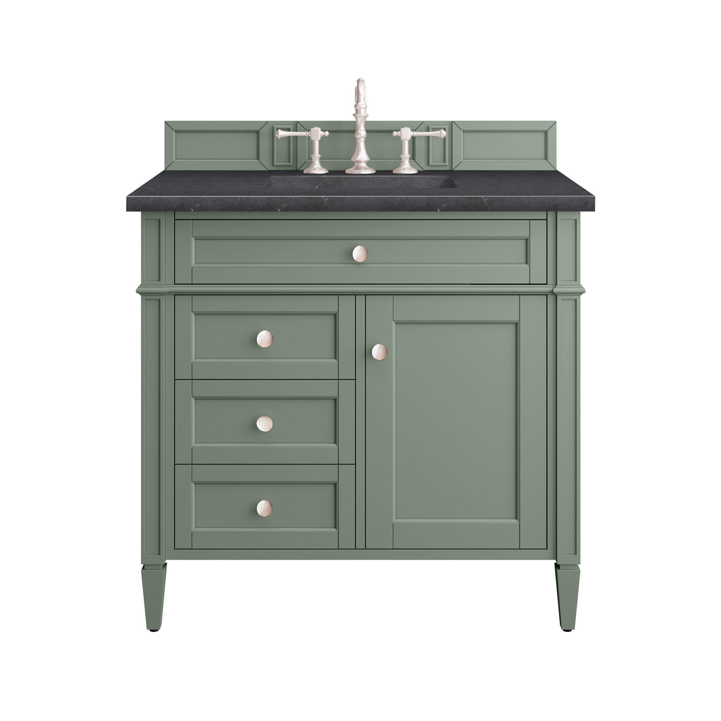 Smokey Celadon / Charcoal Soapstone - 3 Faucet Holes