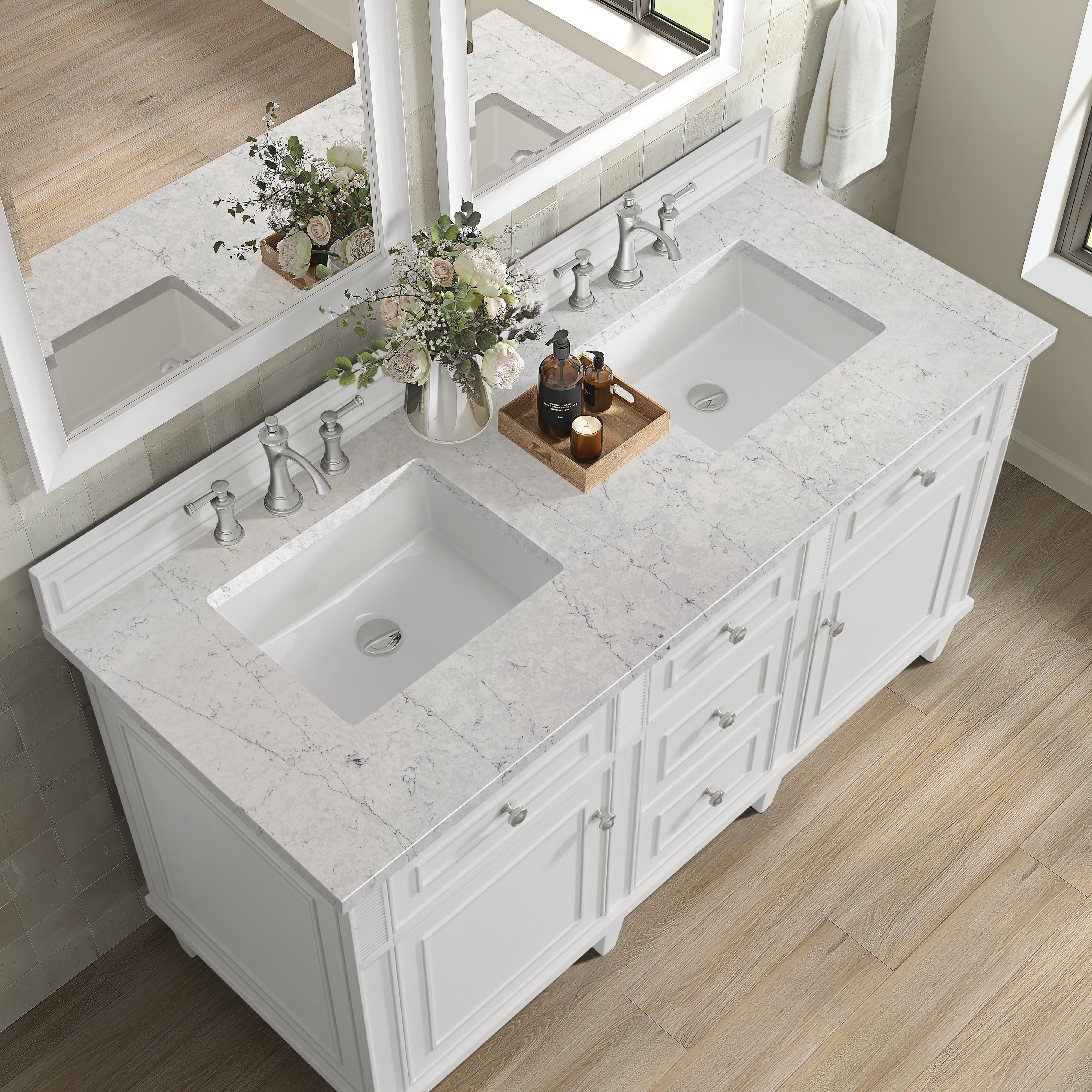 Bright White / Eternal Jasmine Pearl - 3 Faucet Holes