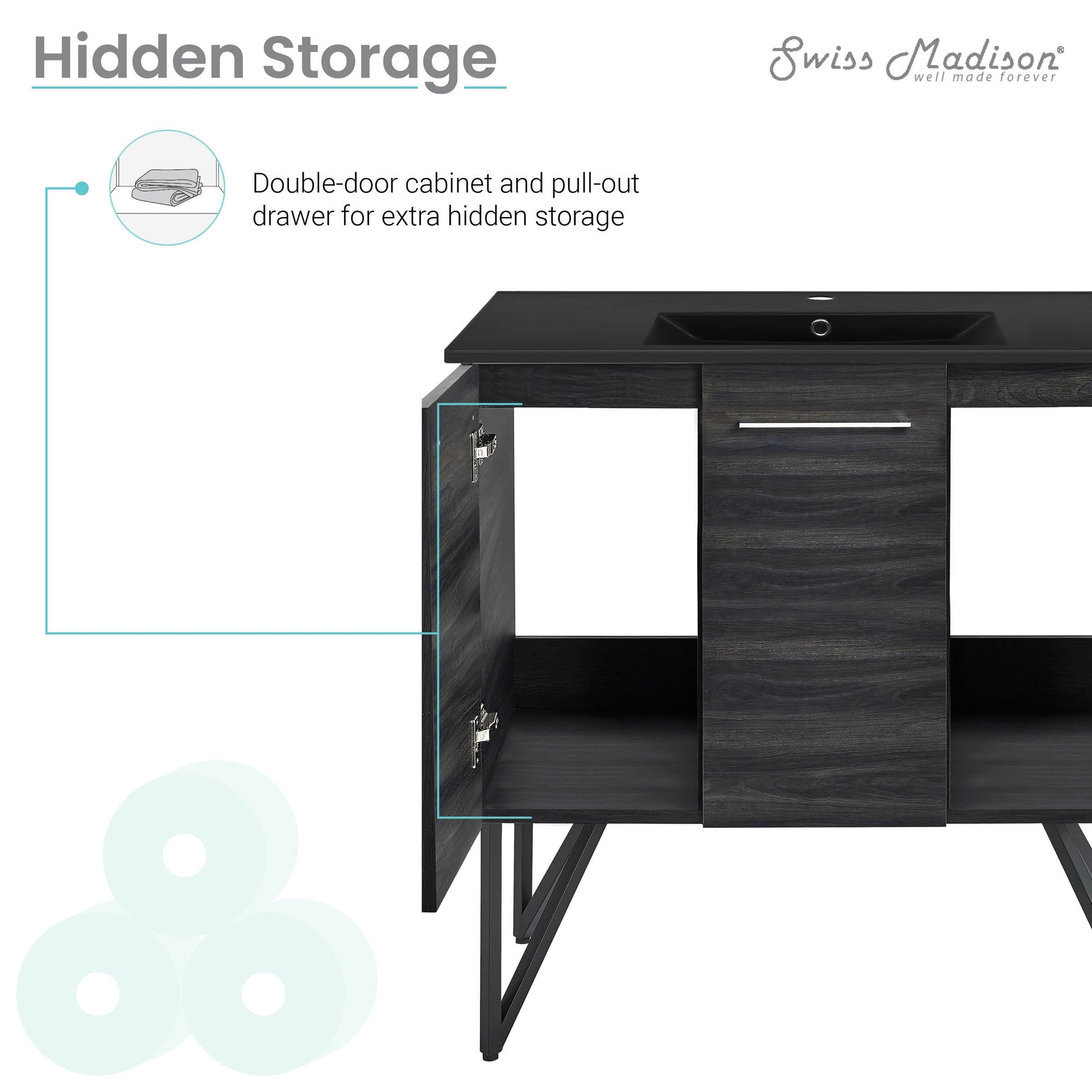 Black Walnut / Matte Black / 1-Hole