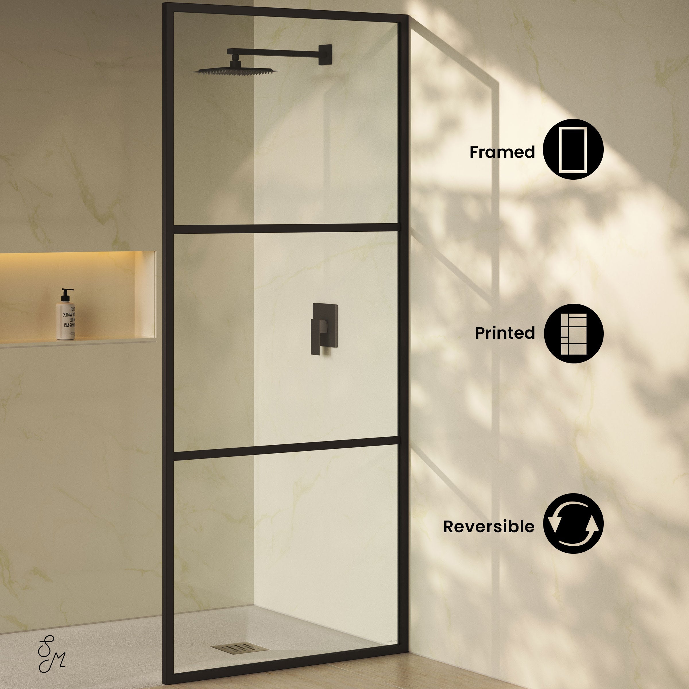 Matte Black / Shower Door