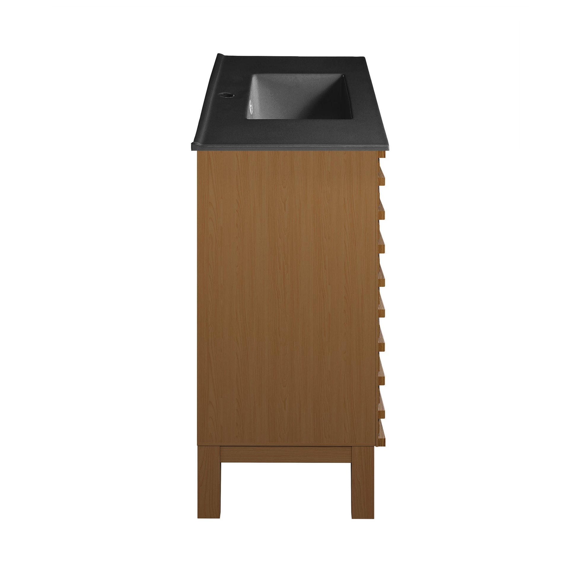 Brown Oak / Matte Black / 1-Hole