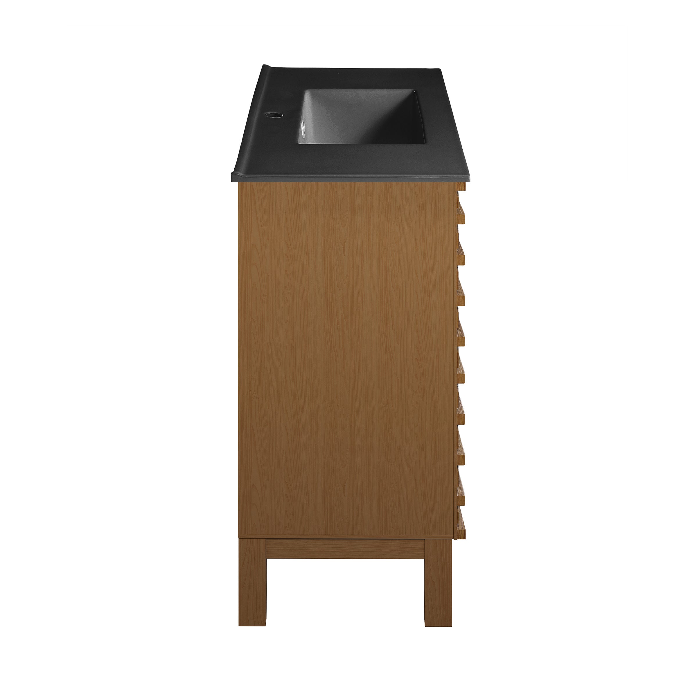 Brown Oak / Matte Black / 1-Hole