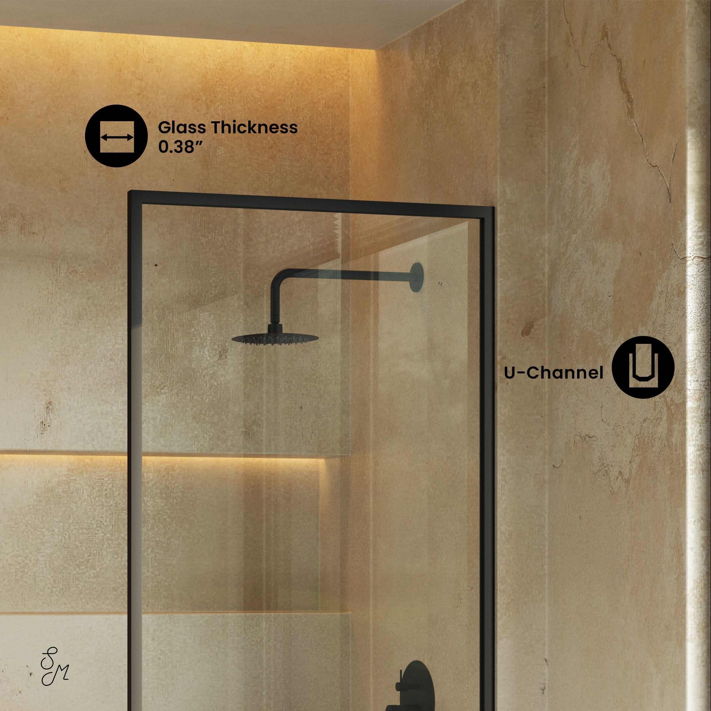 Matte Black / Bathtub Door