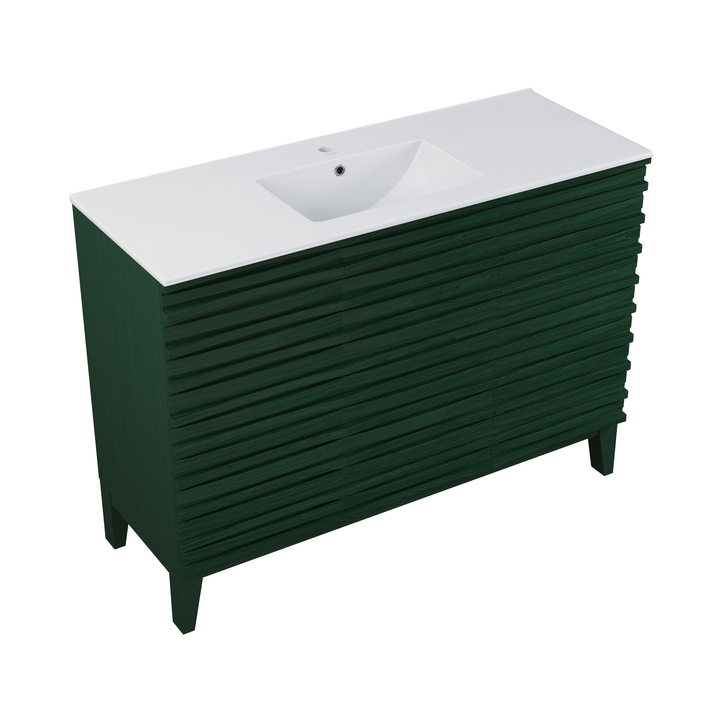 Green Oak / Glossy White / 1-Hole