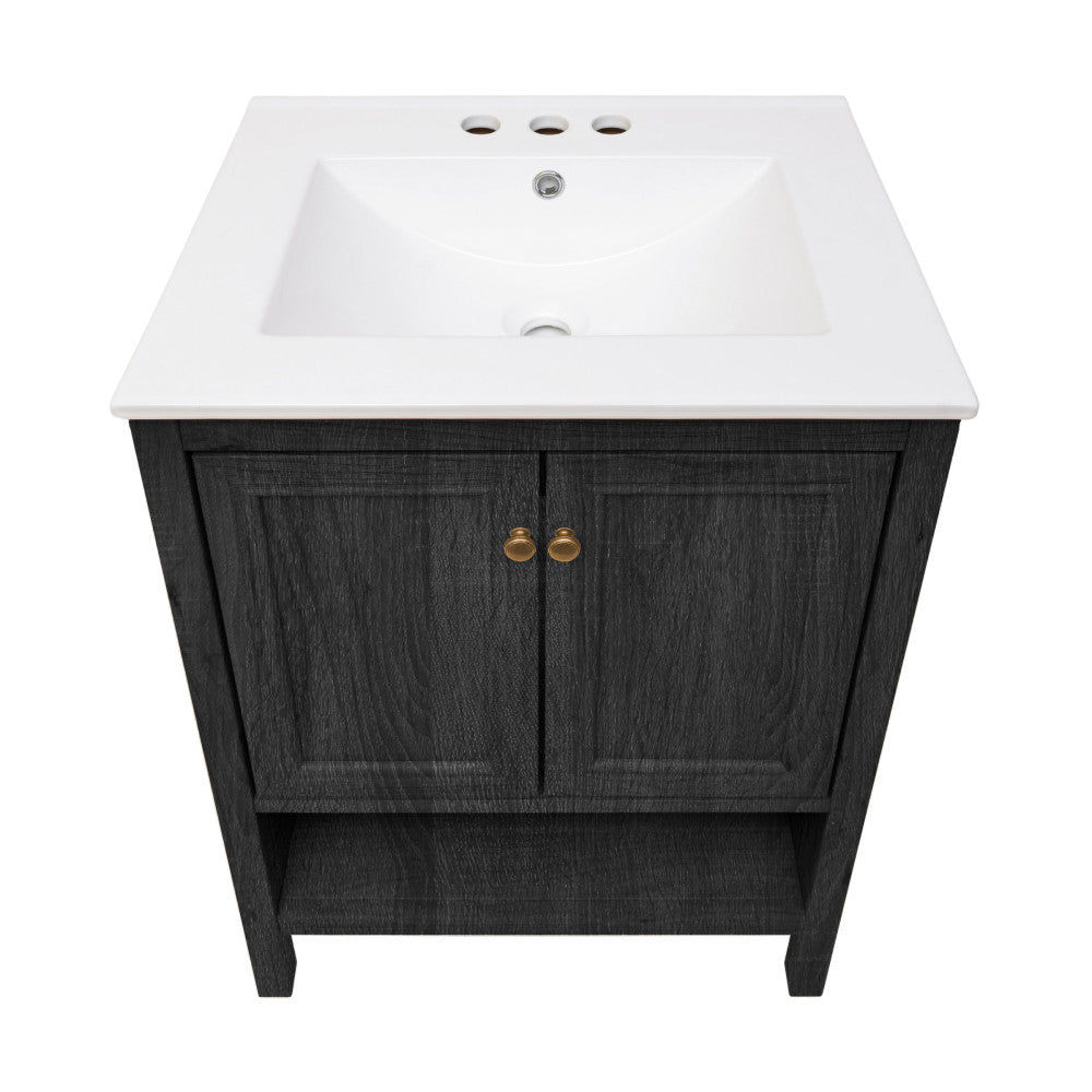 Black Oak / White / 3-Hole Center