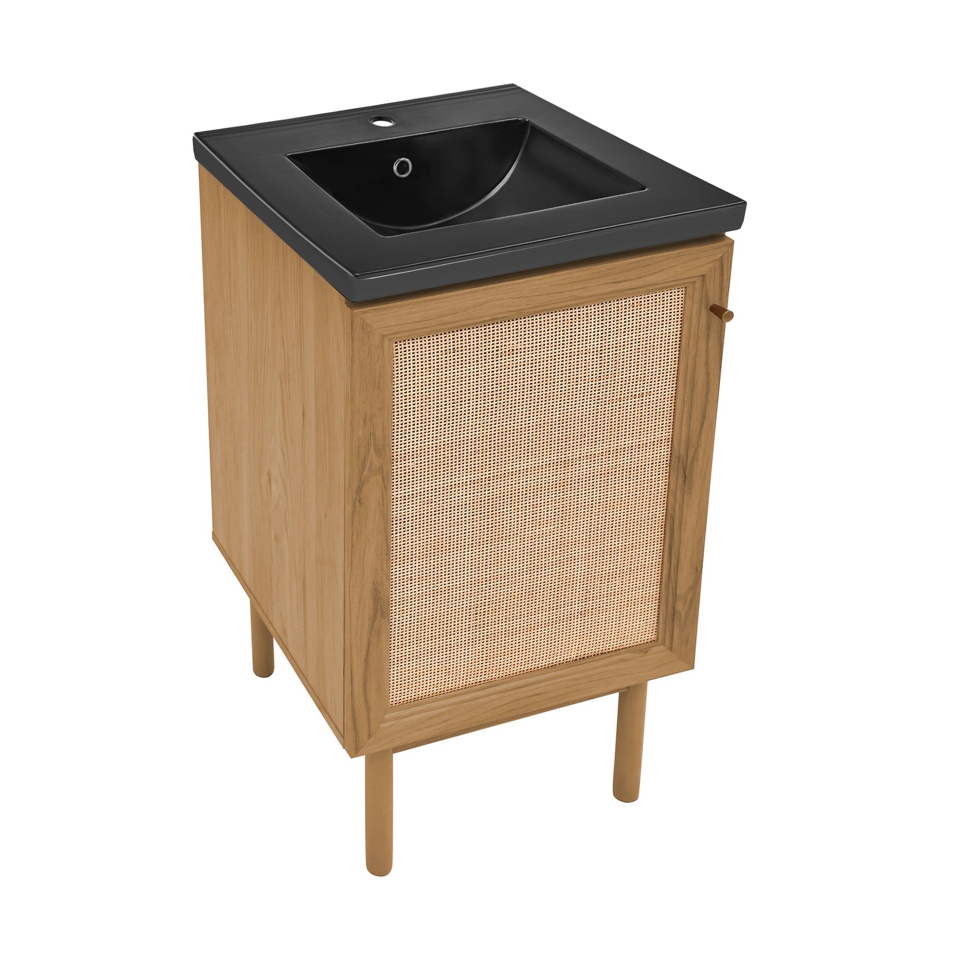 Golden Oak / Matte Black / 1-Hole