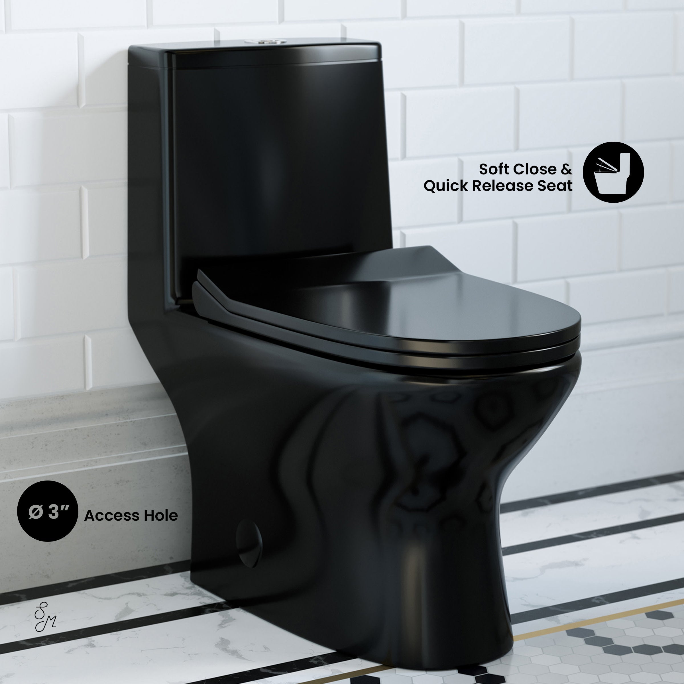 Glossy Black / Dual - Top / Chrome