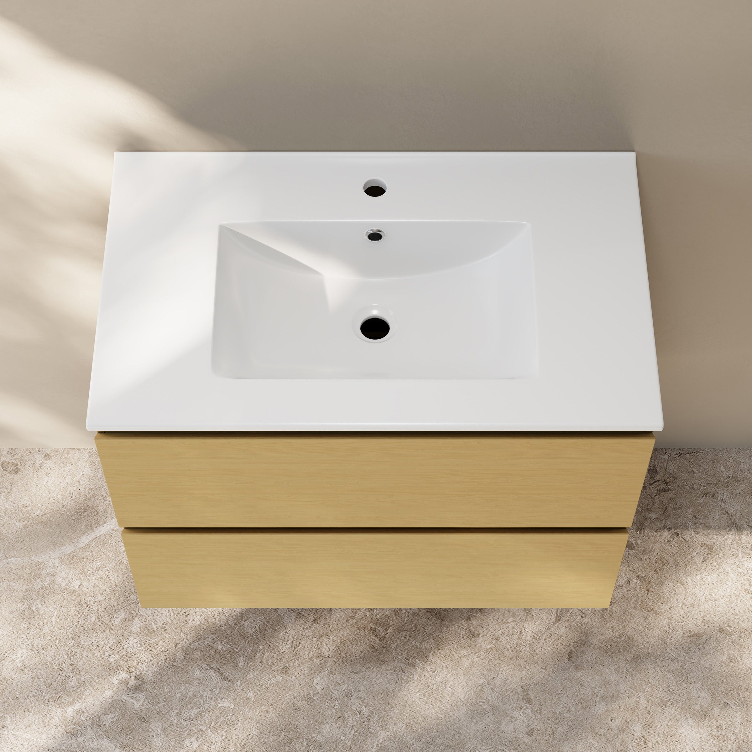Natural Oak / Glossy White / 1-Hole