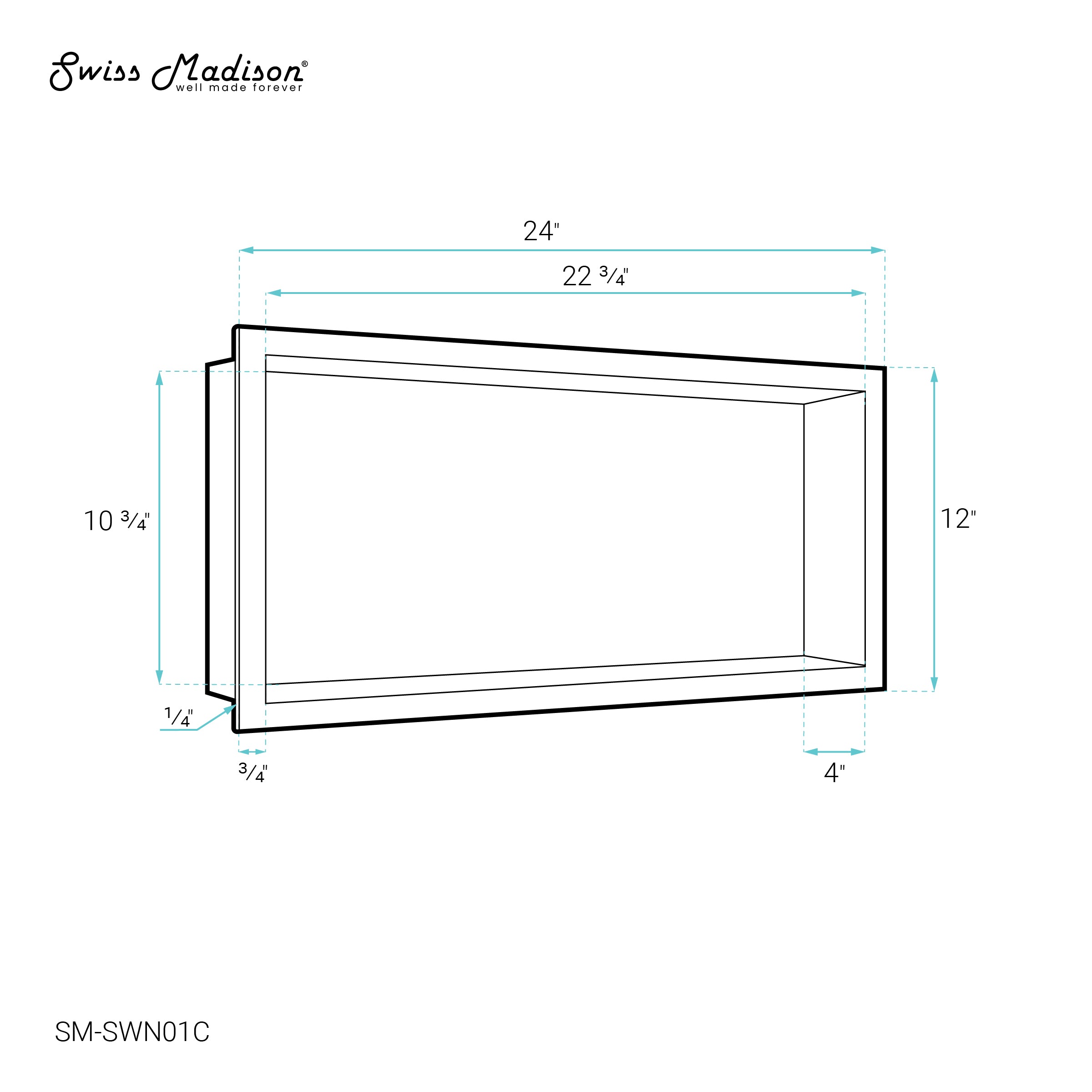Matte Chrome / Single Shelf
