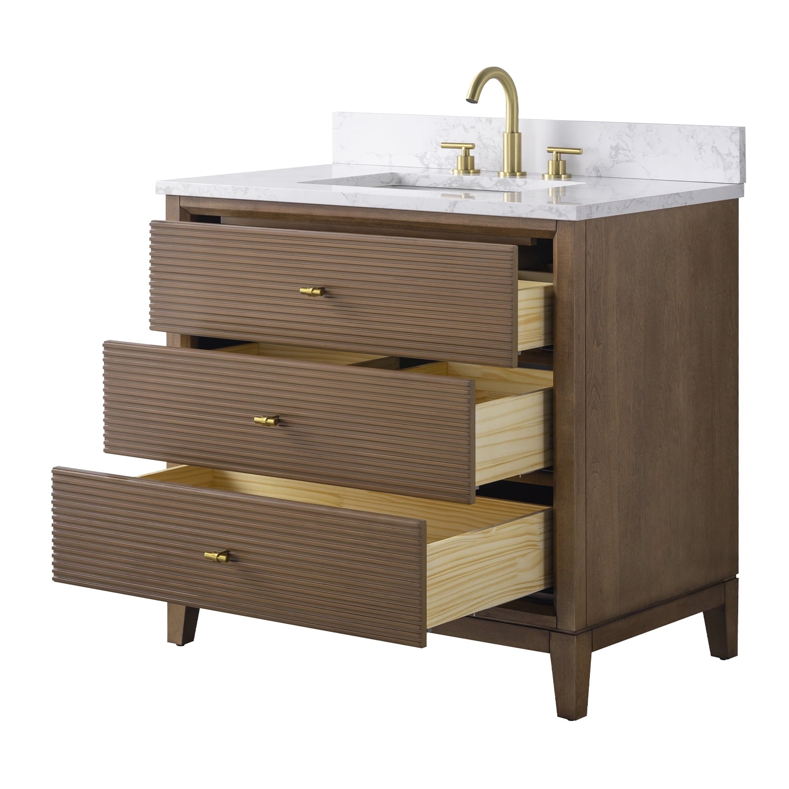 Linear Walnut / Golden Brushed