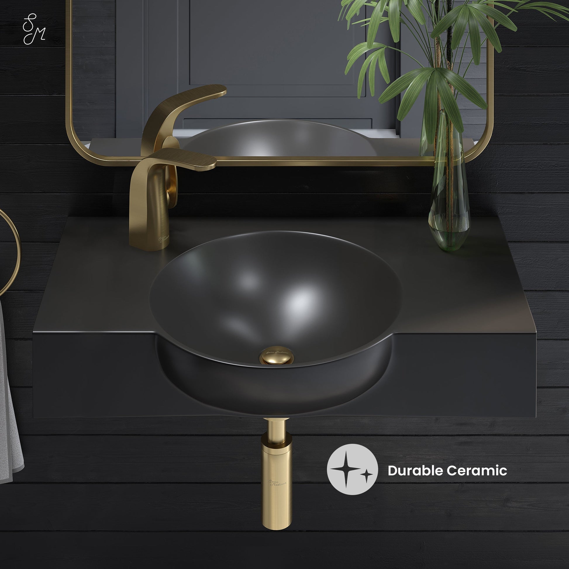 Matte Black / 1-Hole / Left