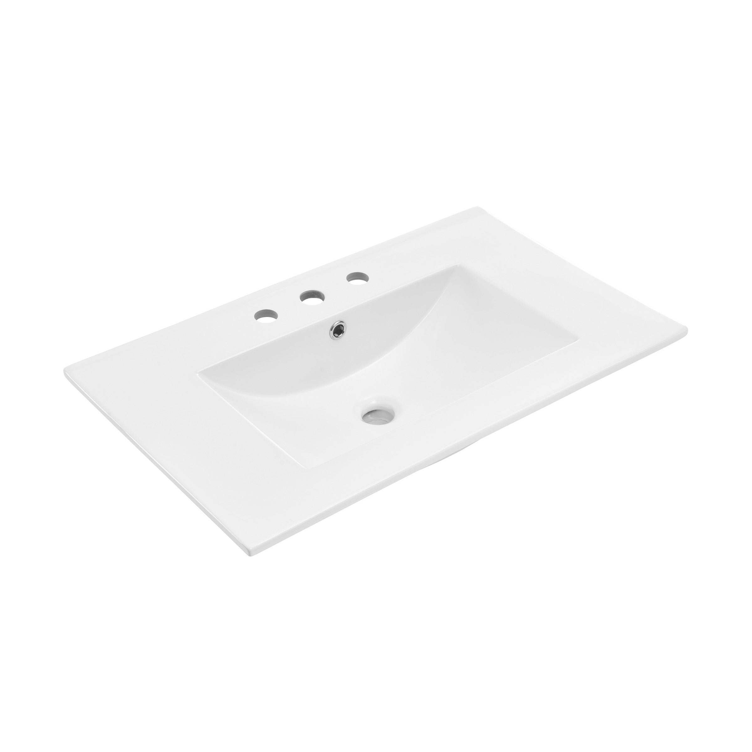 Glossy White / 3-Hole - Center
