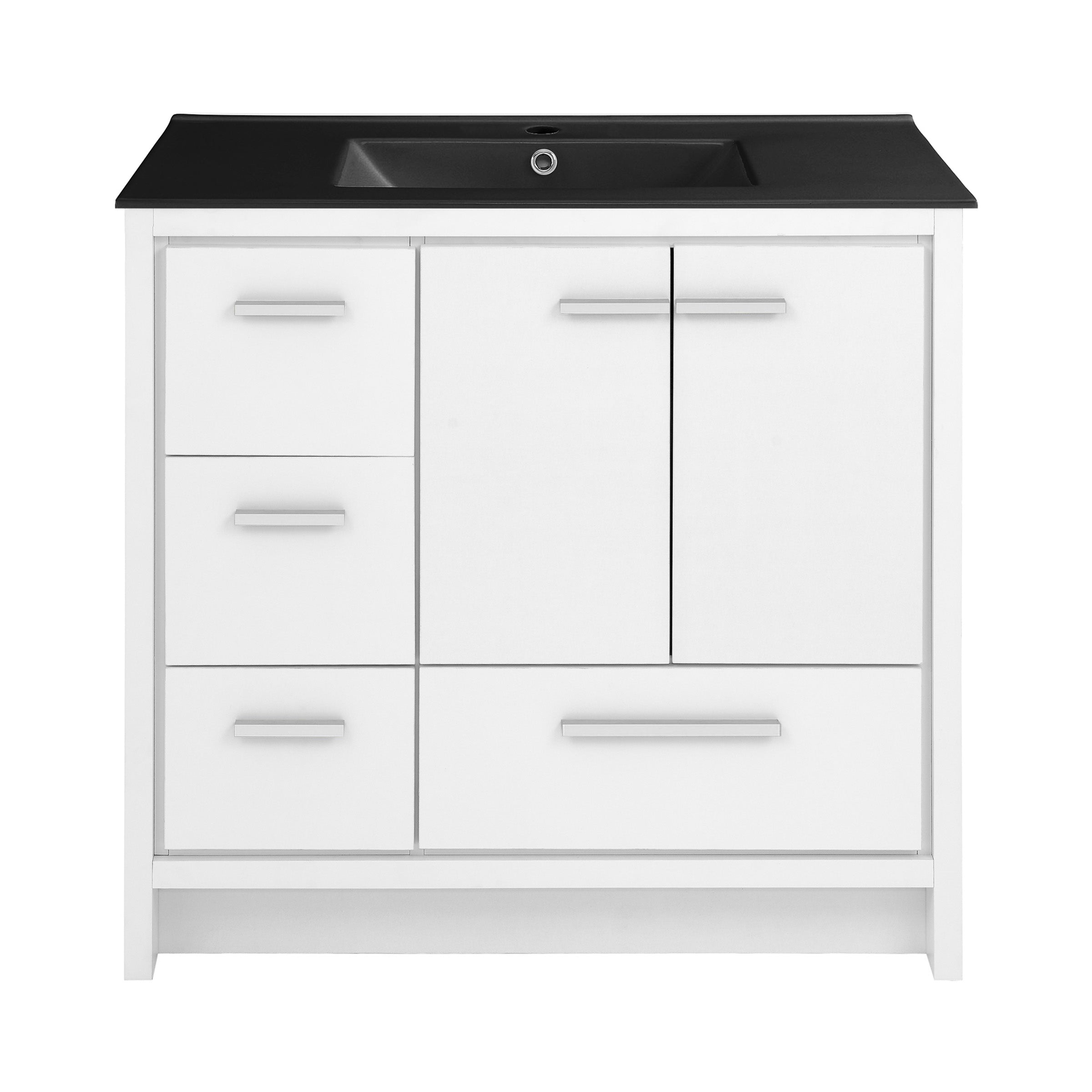 White / Matte Black / 1-Hole