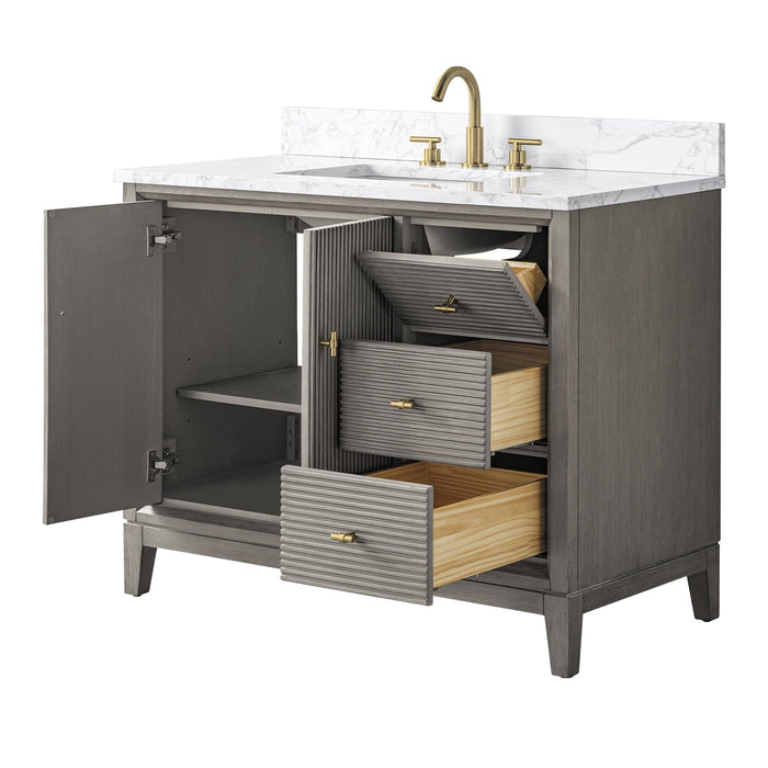 Linear Driftwood Gray / Golden Brushed