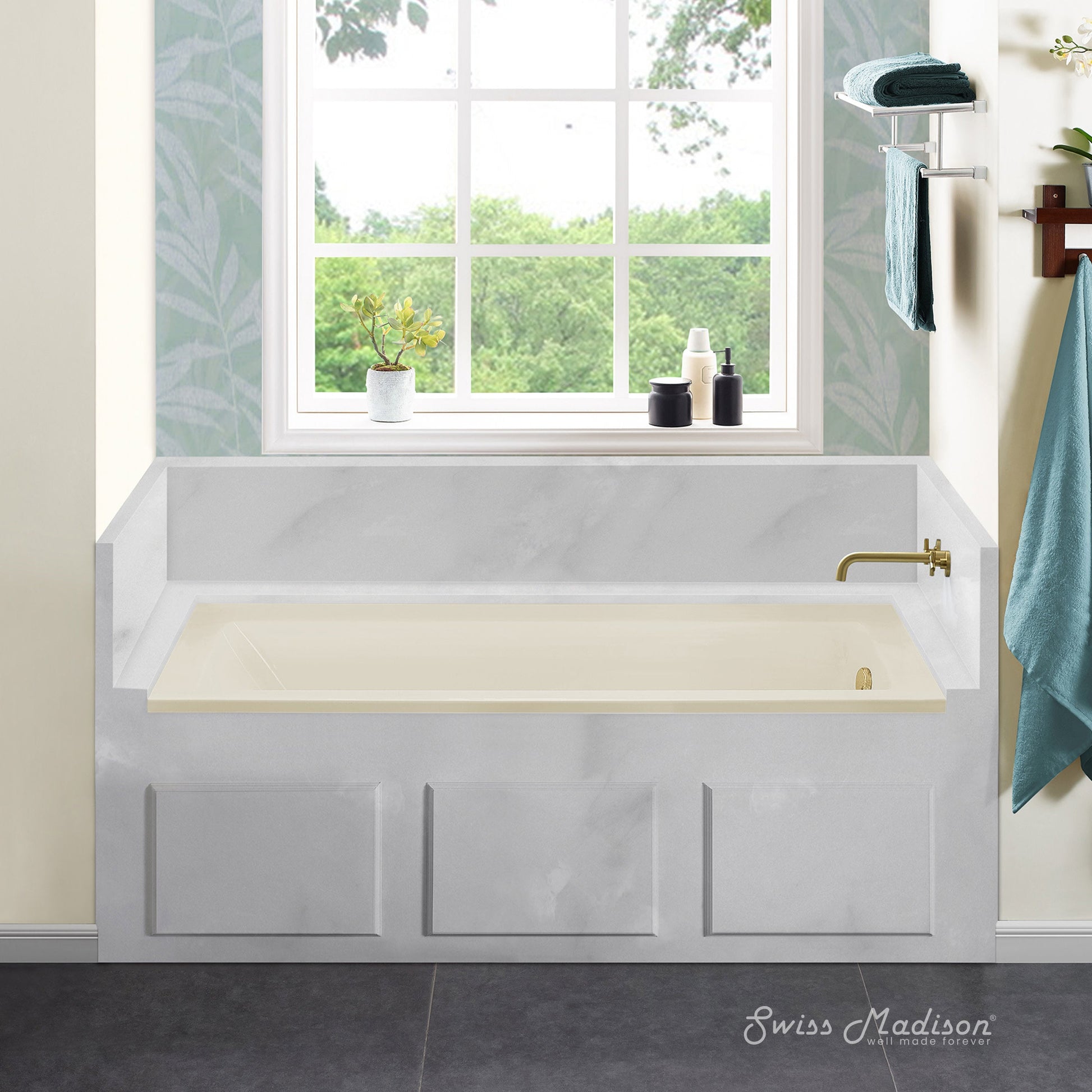 Glossy Bisque / Alcove - No Apron / Right