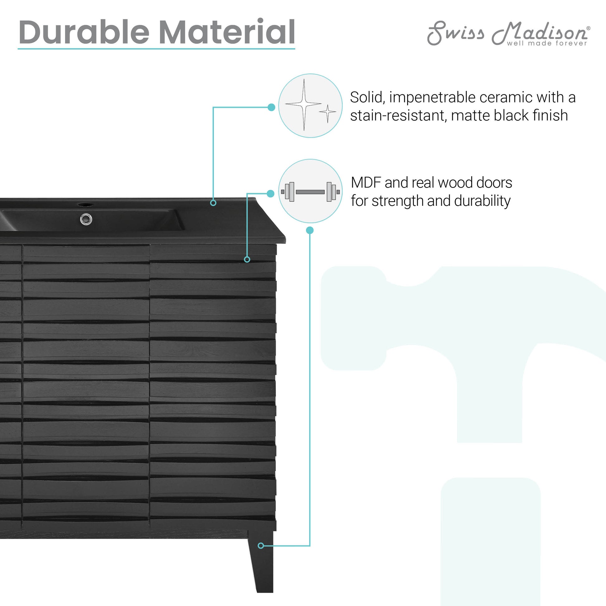 Black Oak / Matte Black / 1-Hole