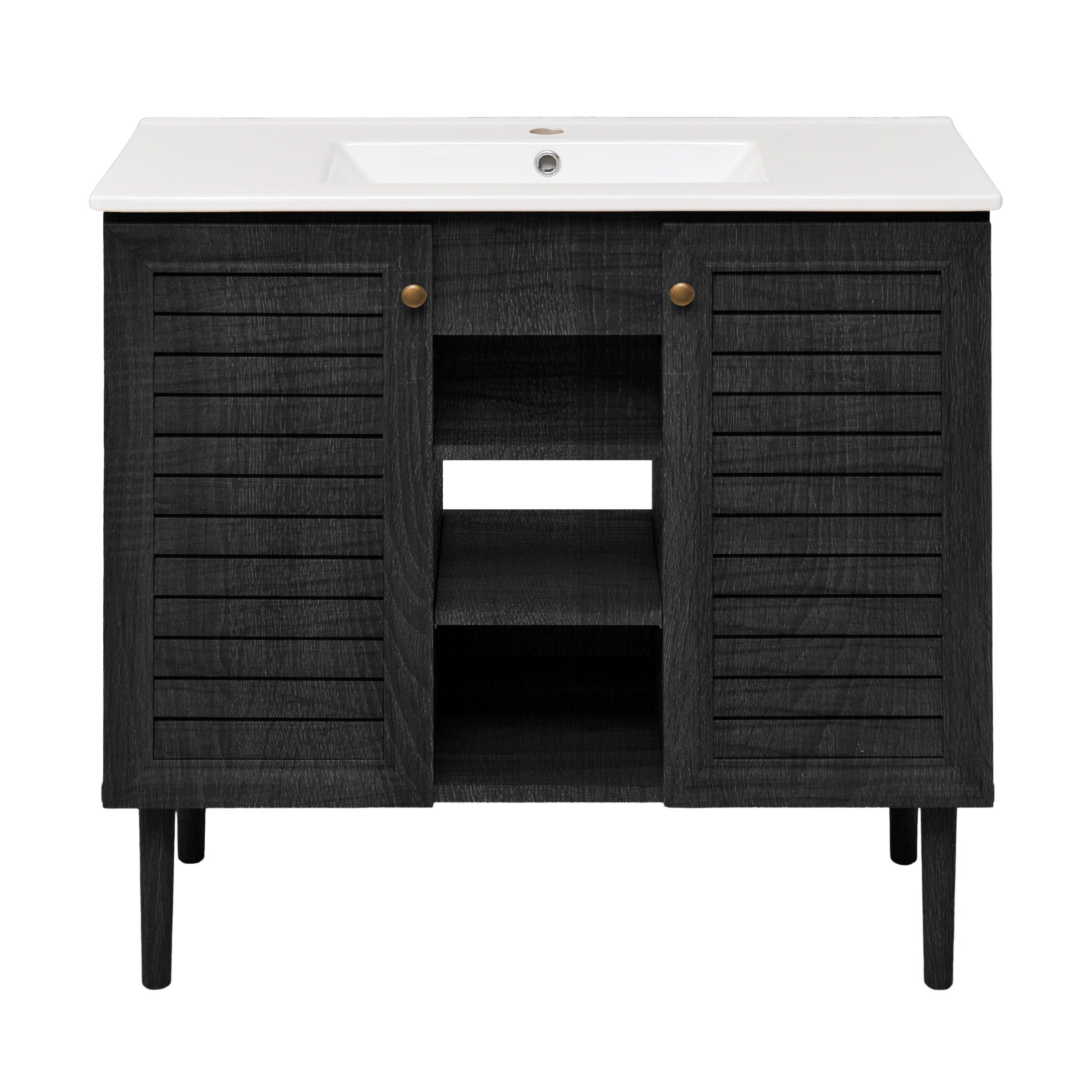 Black Oak / White / 1-Hole