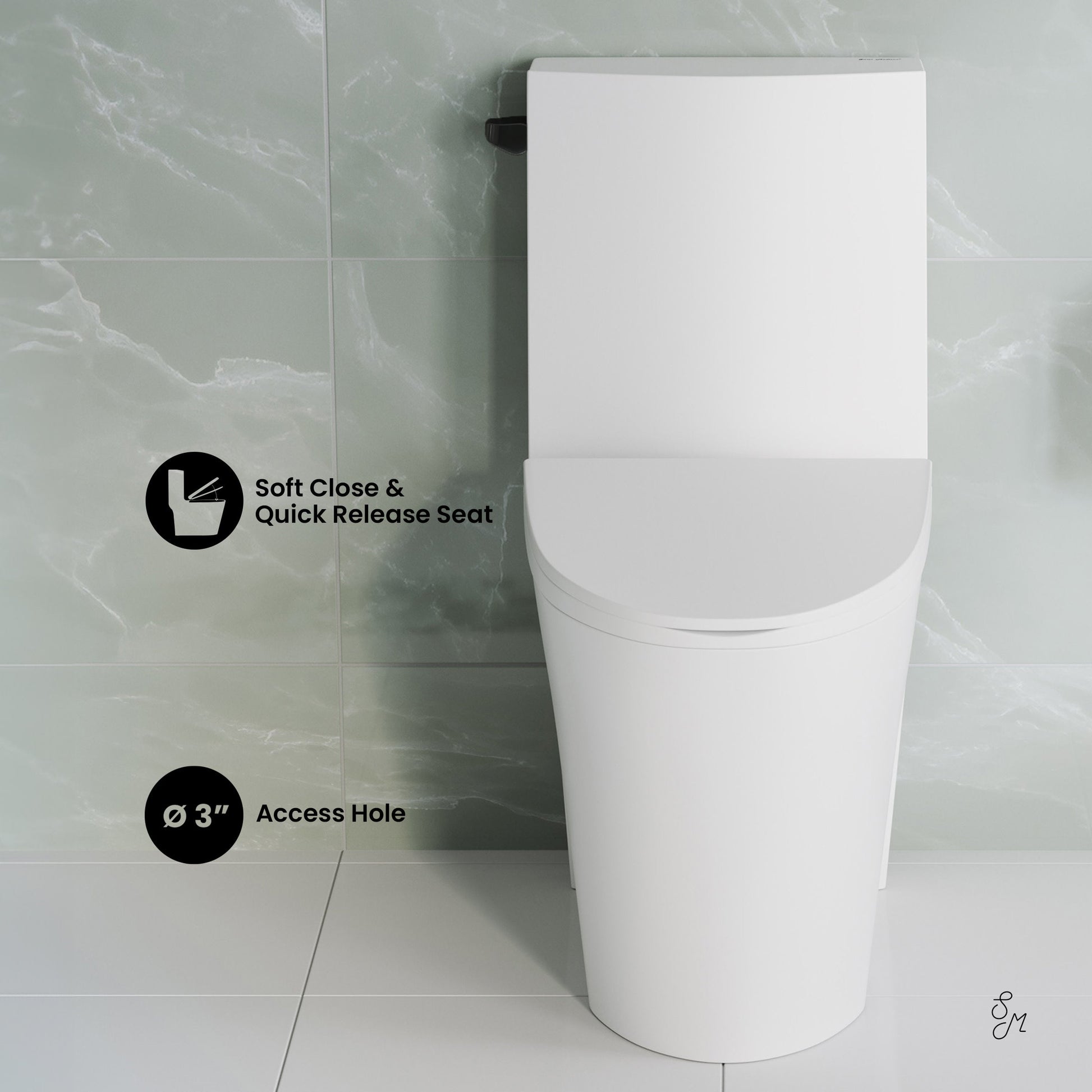 Glossy White / Single - Left / Black