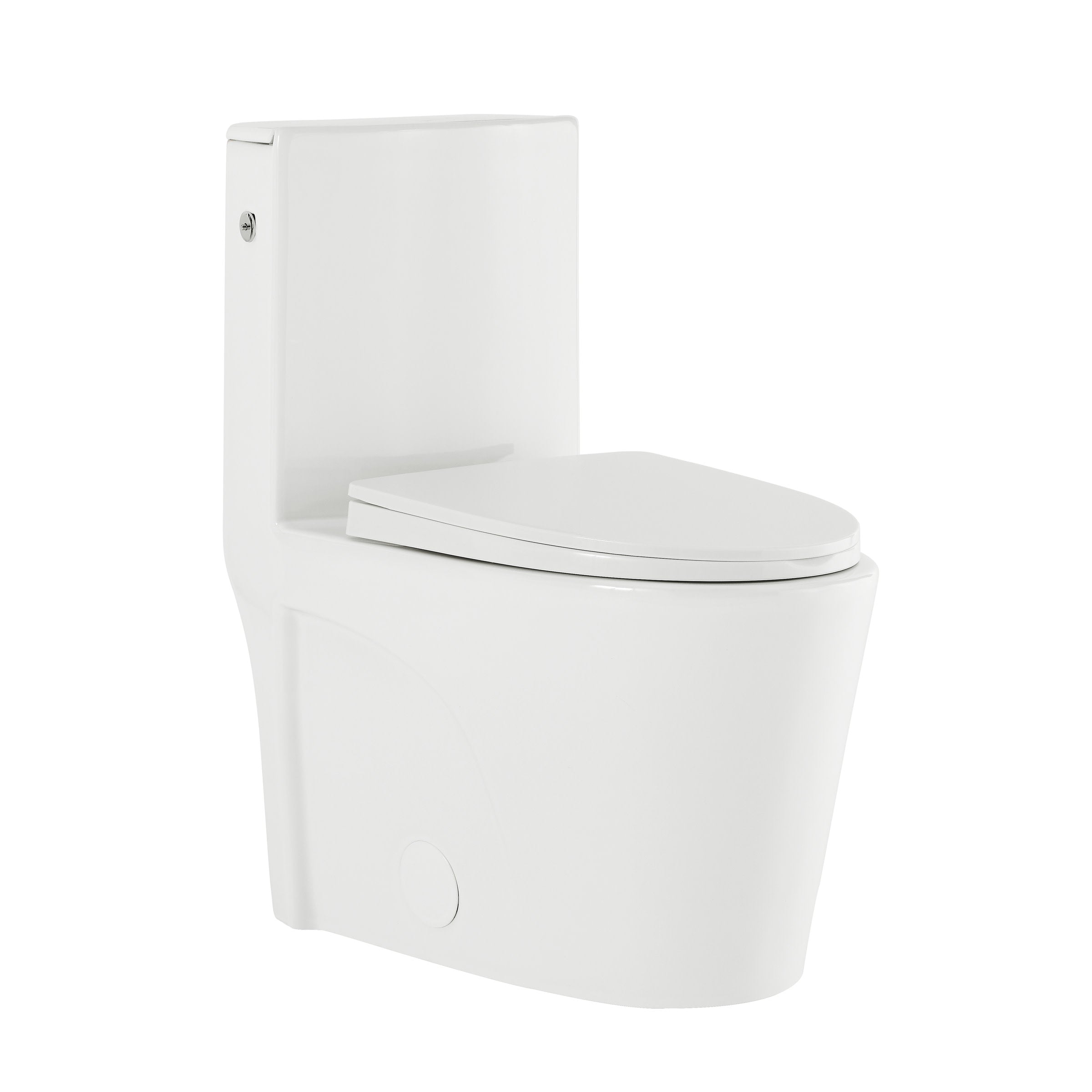 Glossy White / Dual Touchless - Left / Chrome
