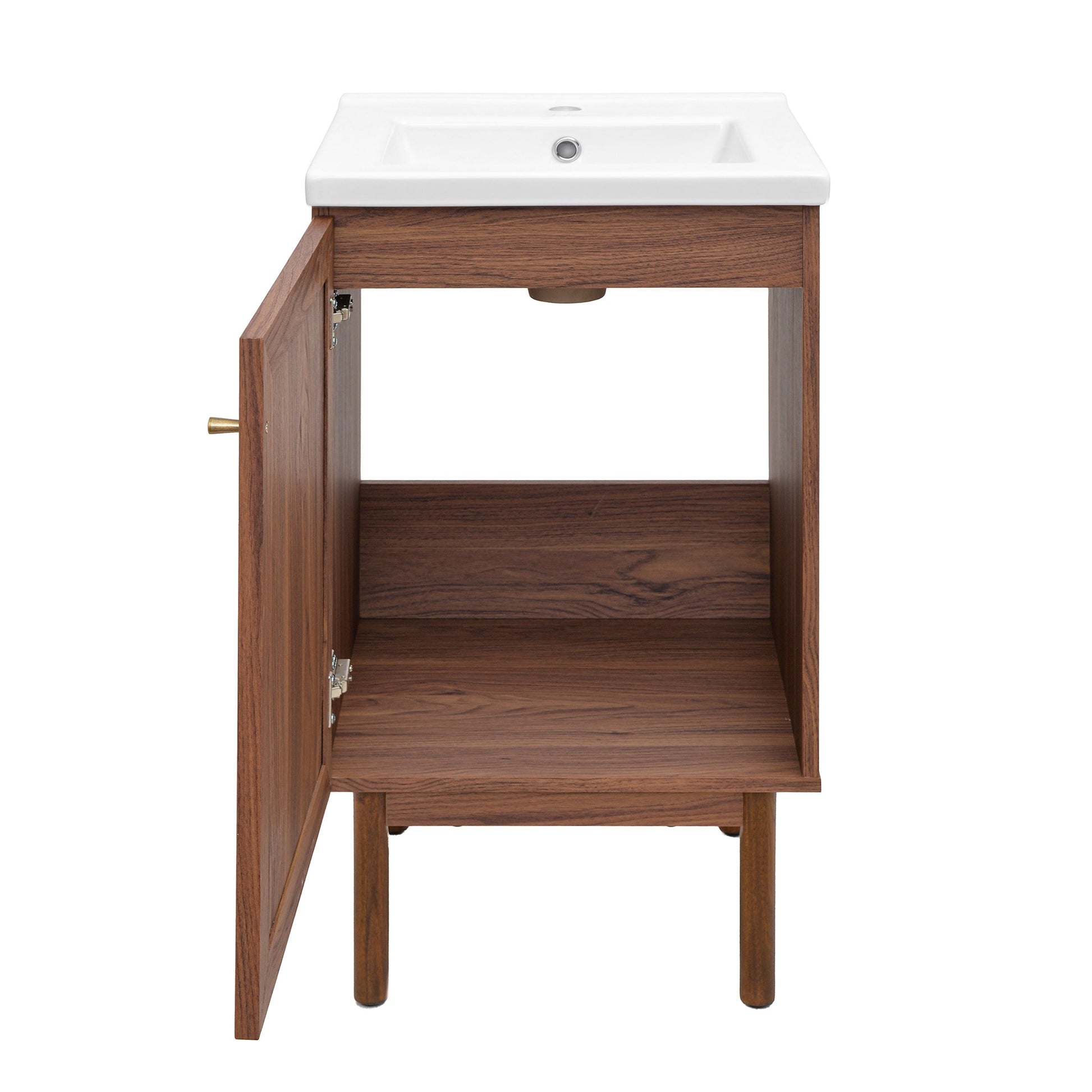 Brown Oak / Matte Black / 1-Hole