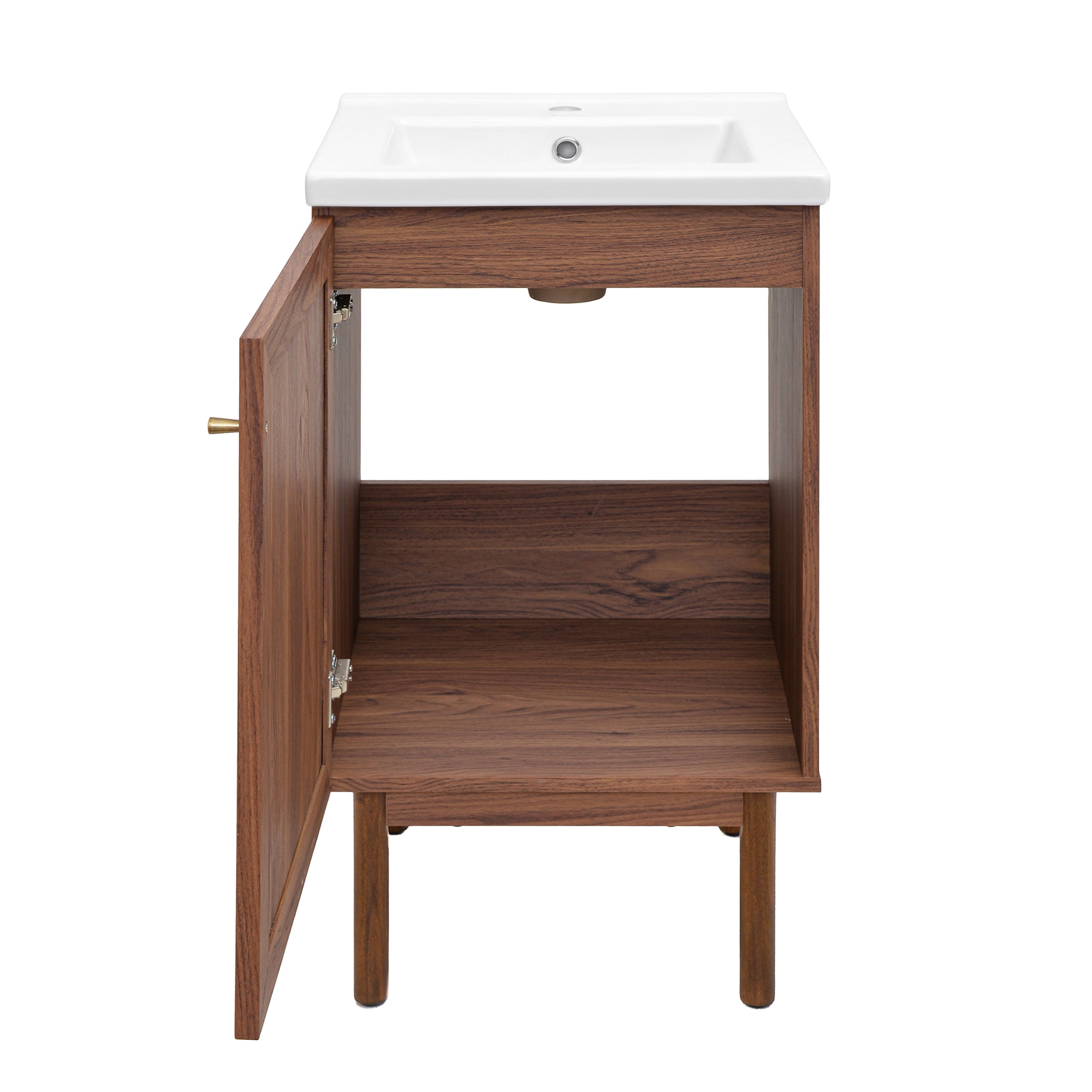 Brown Oak / Matte Black / 1-Hole