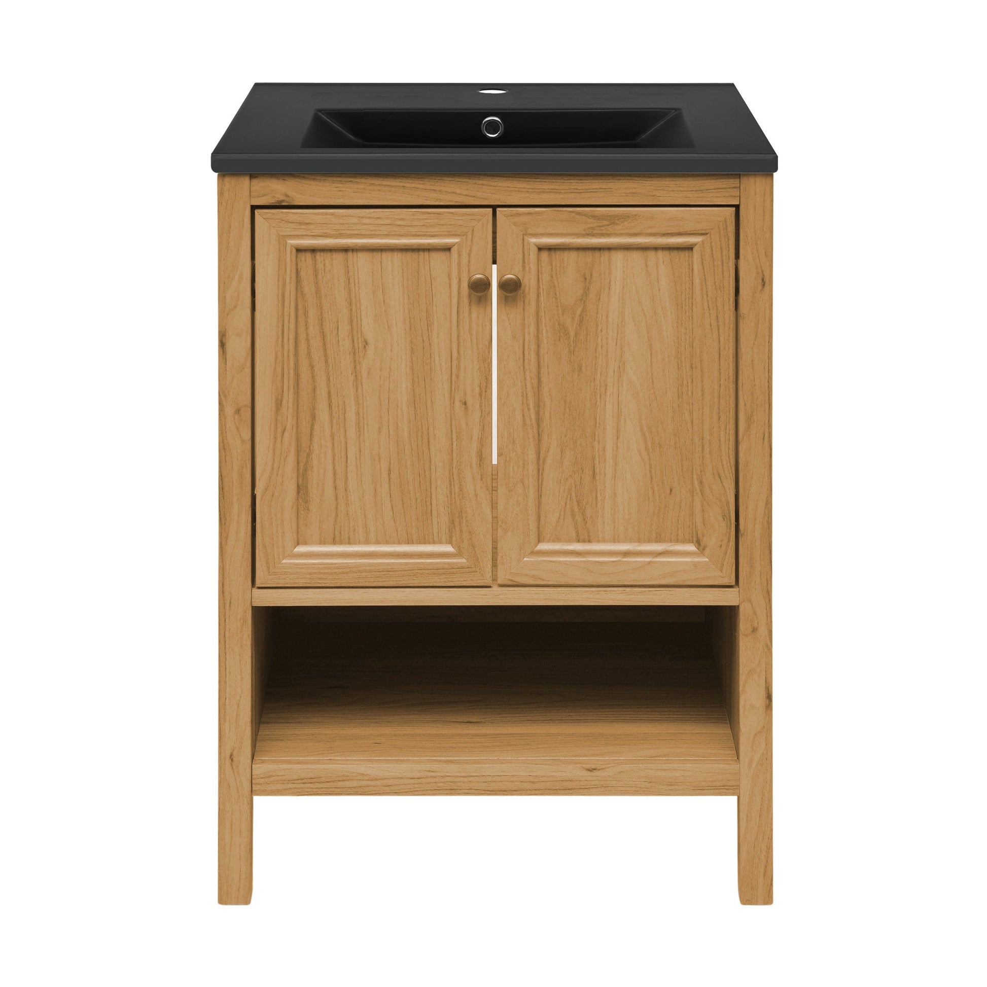 Golden Oak / Black / 1-Hole