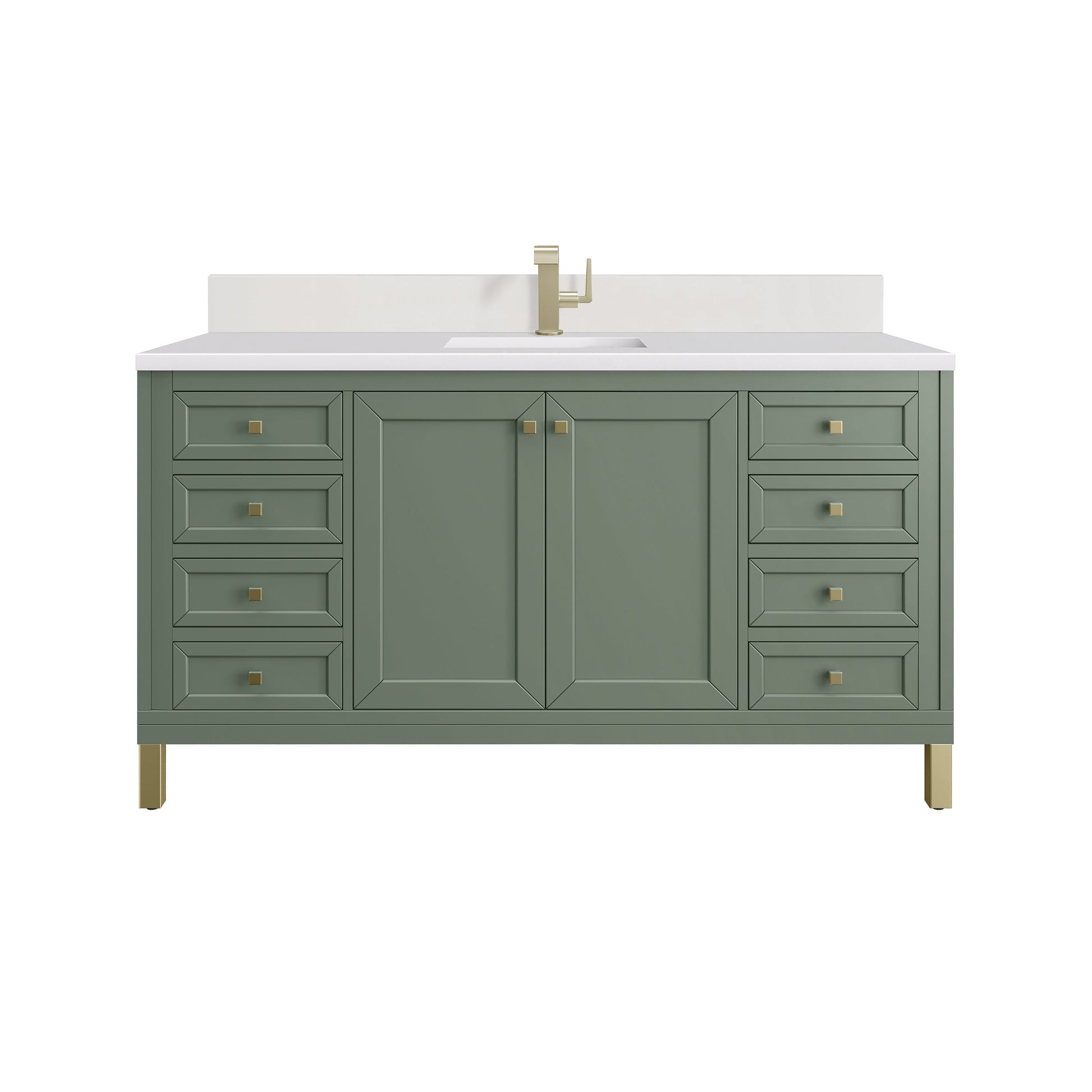 Smokey Celadon / White Zeus - 1 Faucet Hole