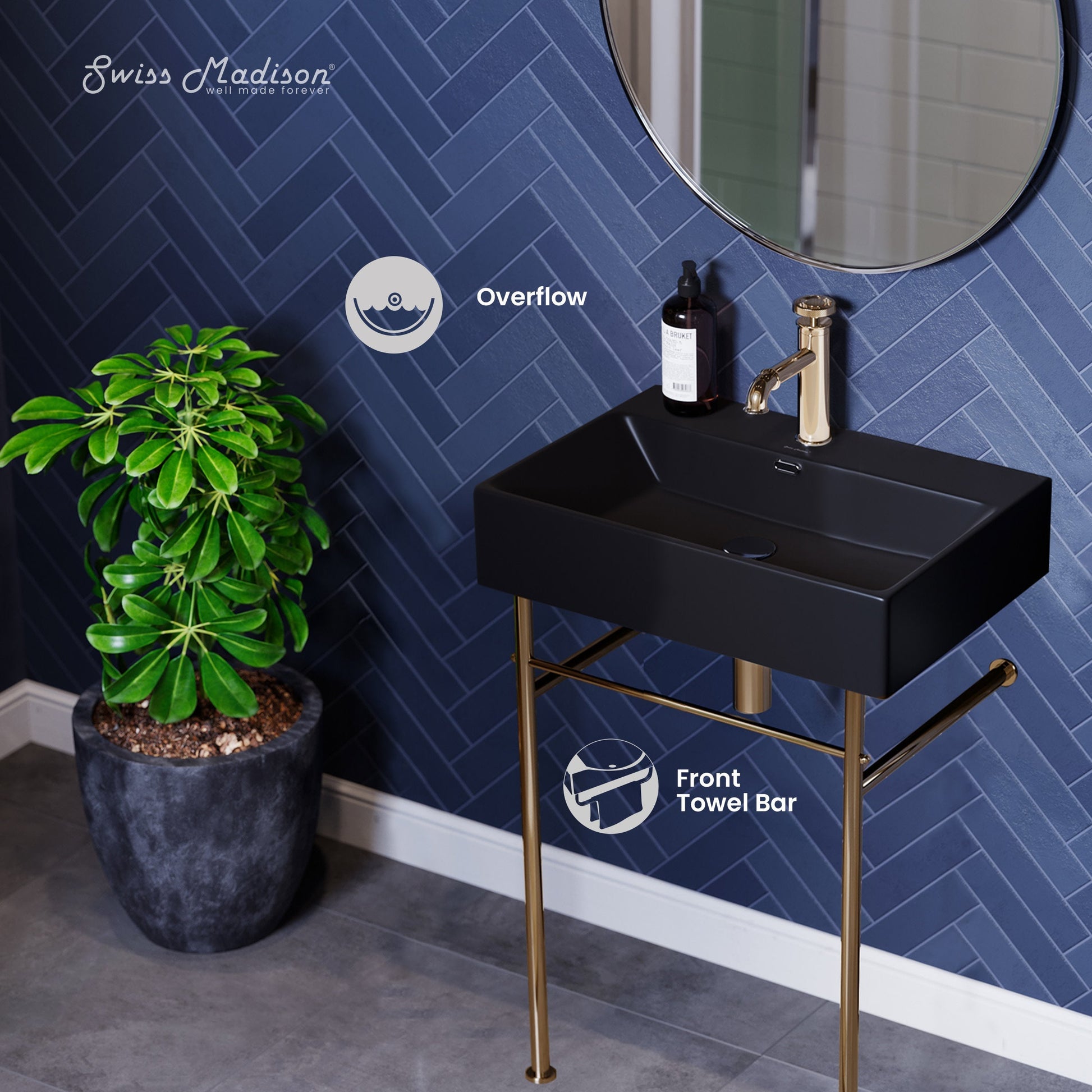 Black / Matte Black / 1-Hole