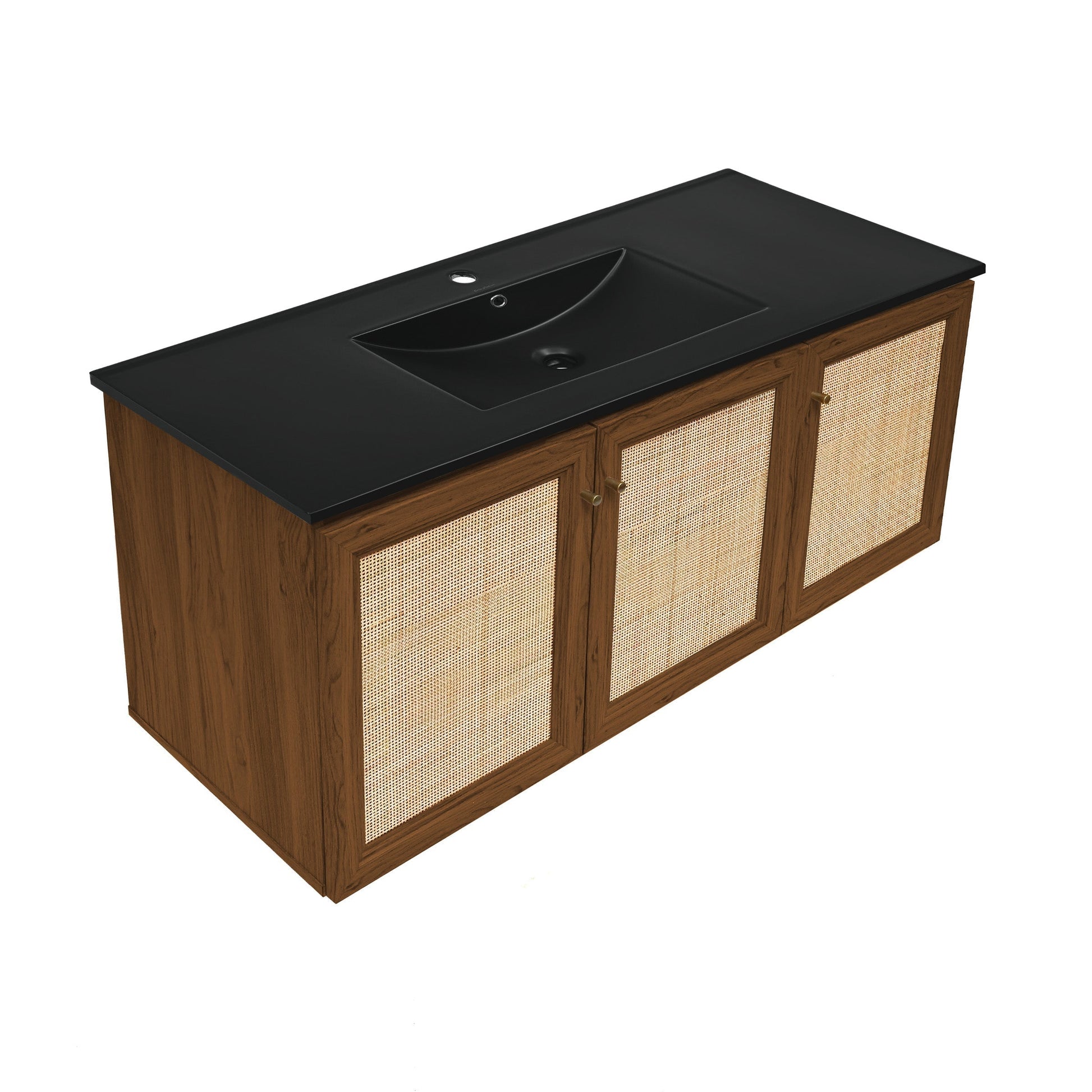 Brown Oak / Black / 1-Hole