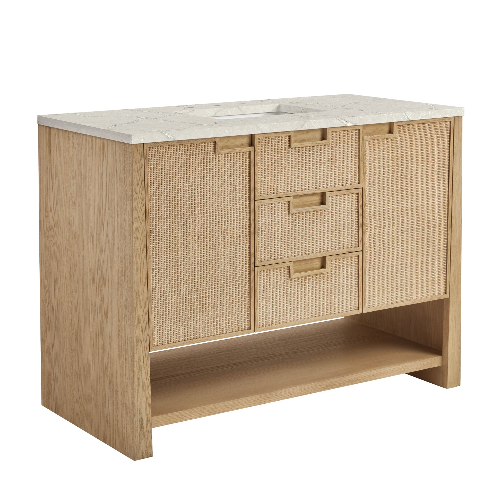 Seaside Oak / Victorian Silver - 3 Faucet Holes