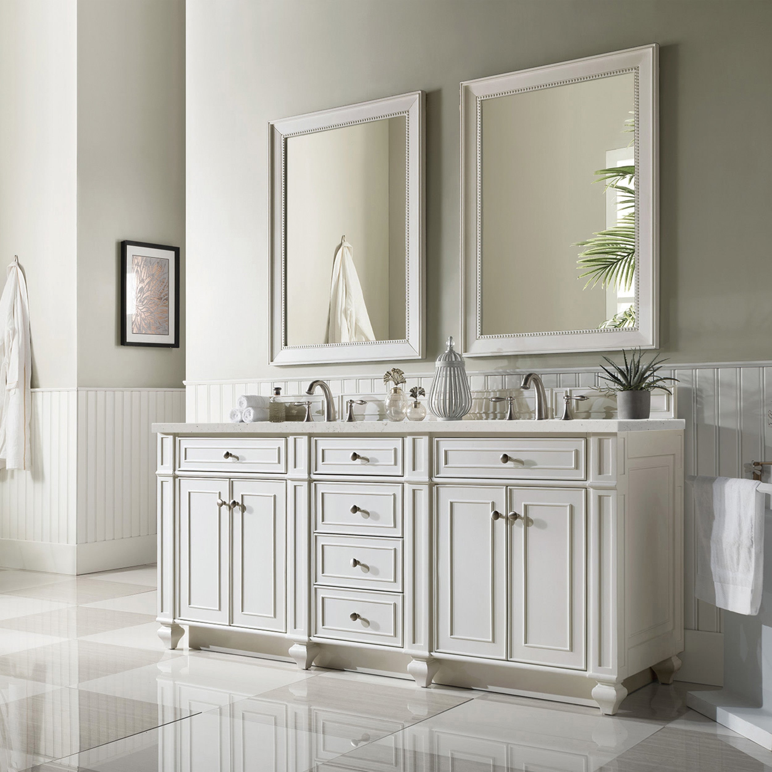 Bright White / Lime Delight - 3 Faucet Holes