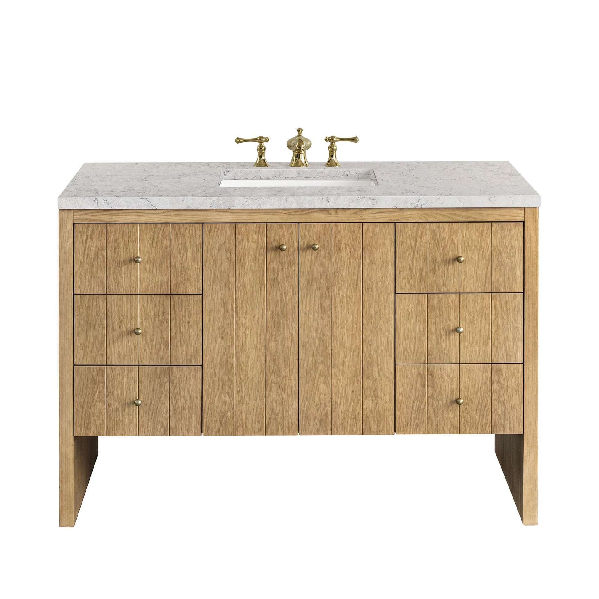 Light Natural Oak / Eternal Jasmine Pearl - 3 Faucet Holes