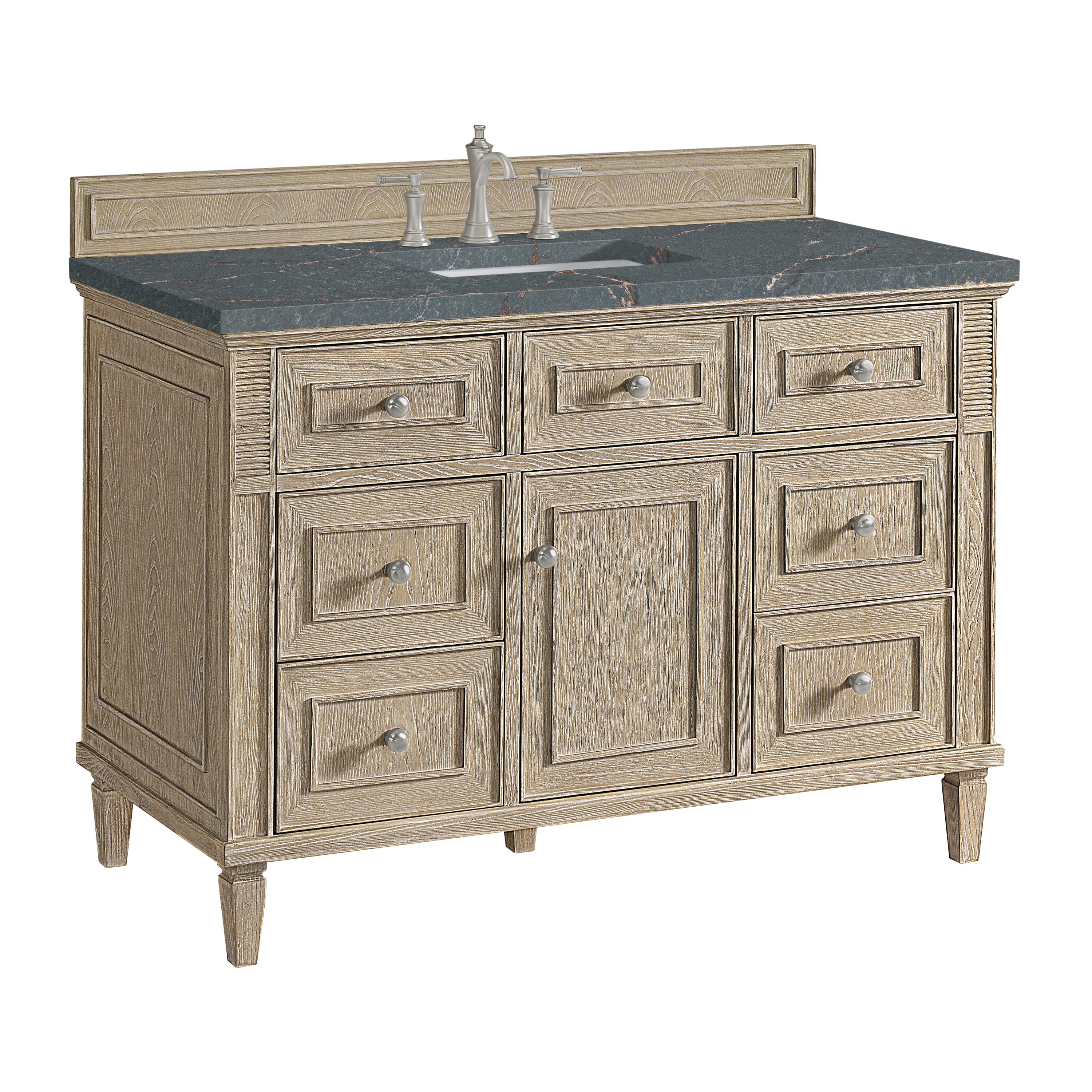 Whitewashed Oak / Parisien Bleu - 3 Faucet Holes