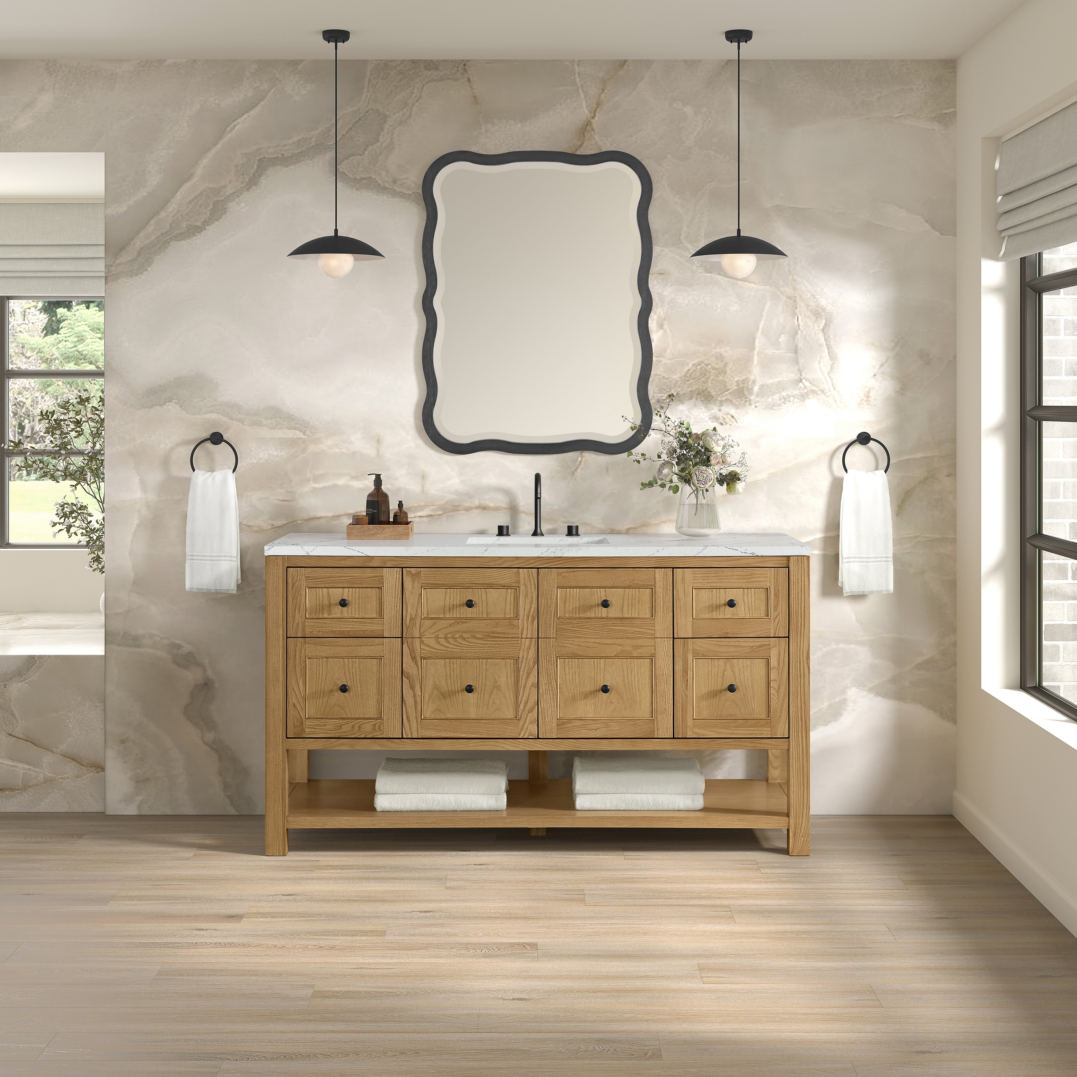 Light Natural Oak / Ethereal Noctis - 3 Faucet Holes