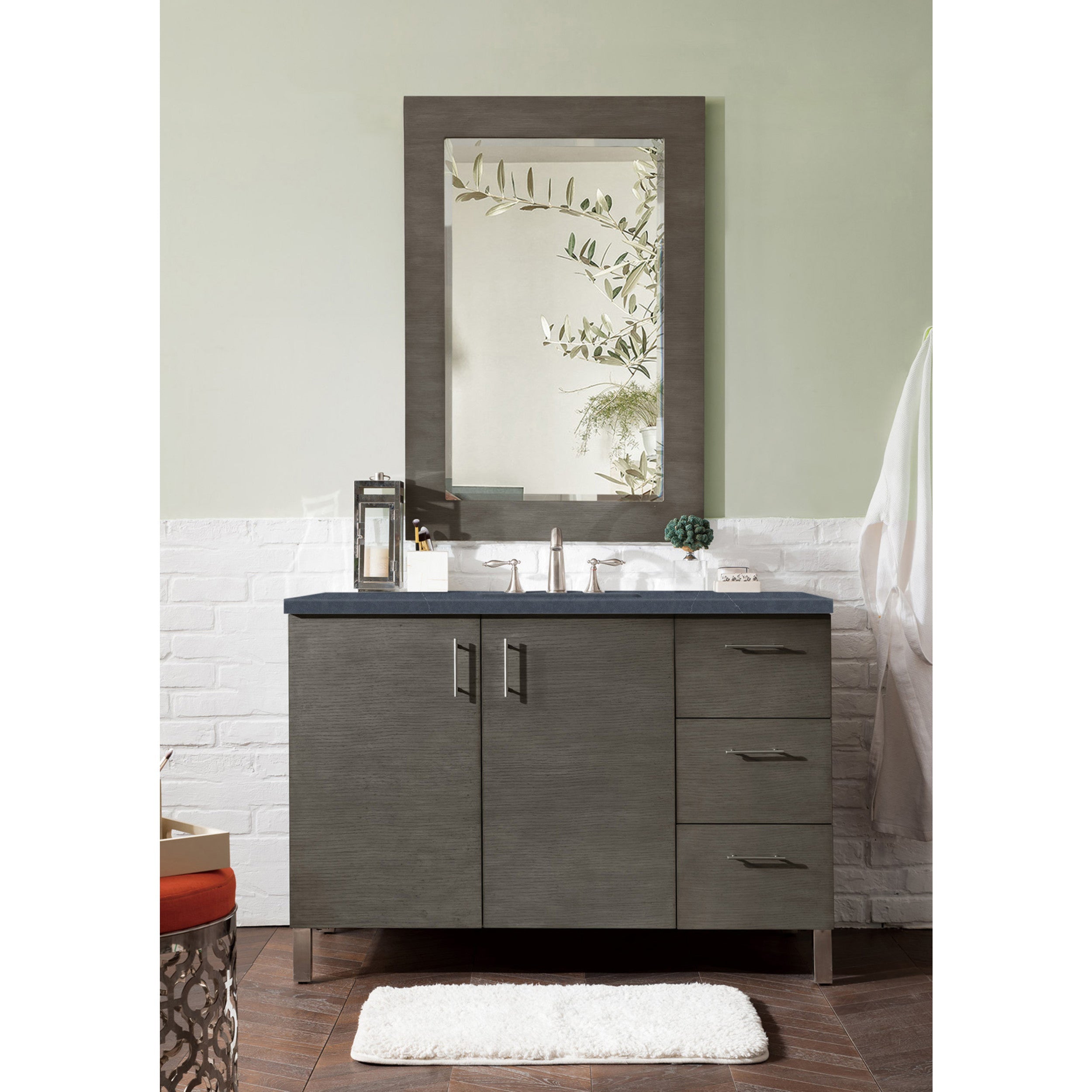 Silver Oak / Charcoal Soapstone - 3 Faucet Holes