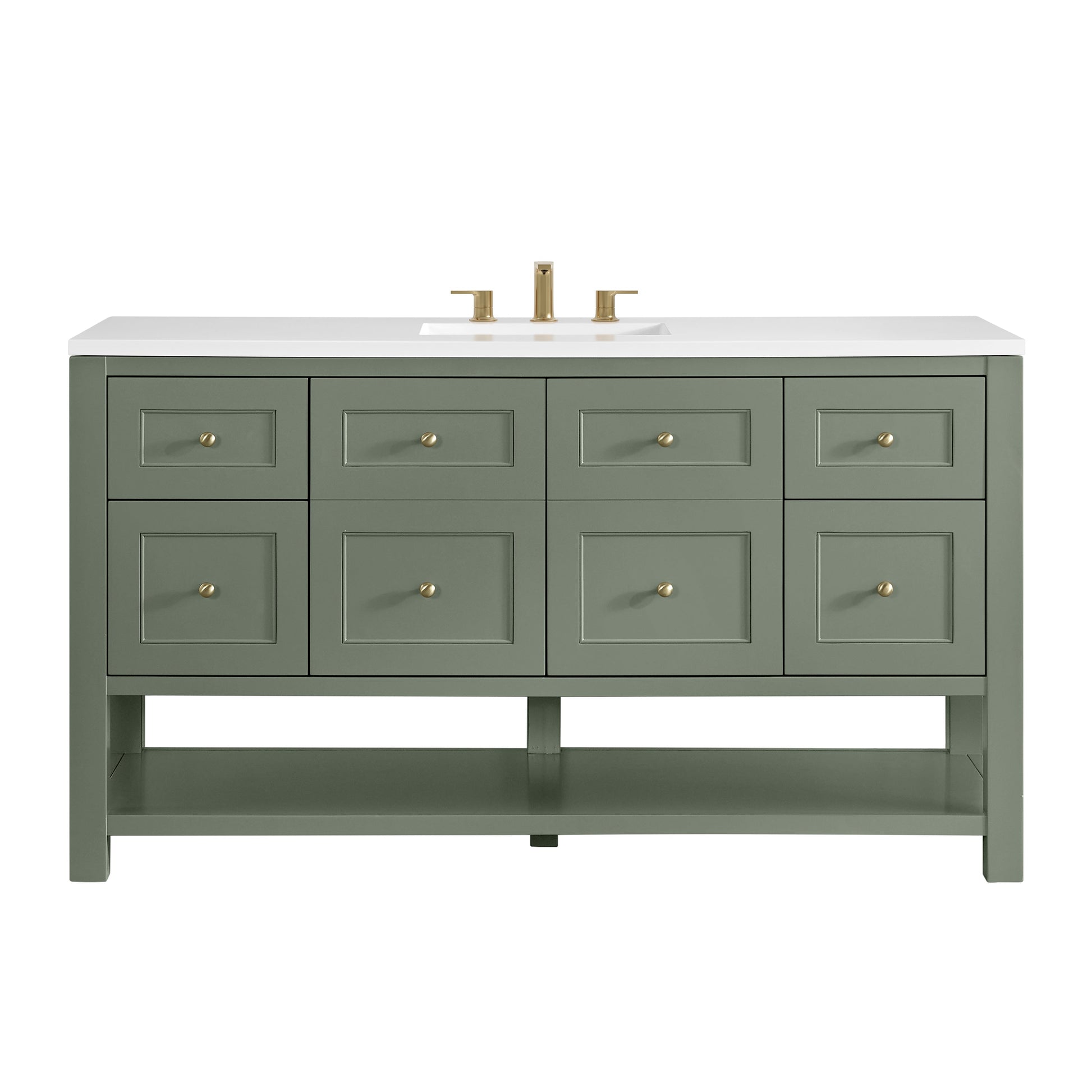 Smokey Celadon / White Zeus - 3 Faucet Holes