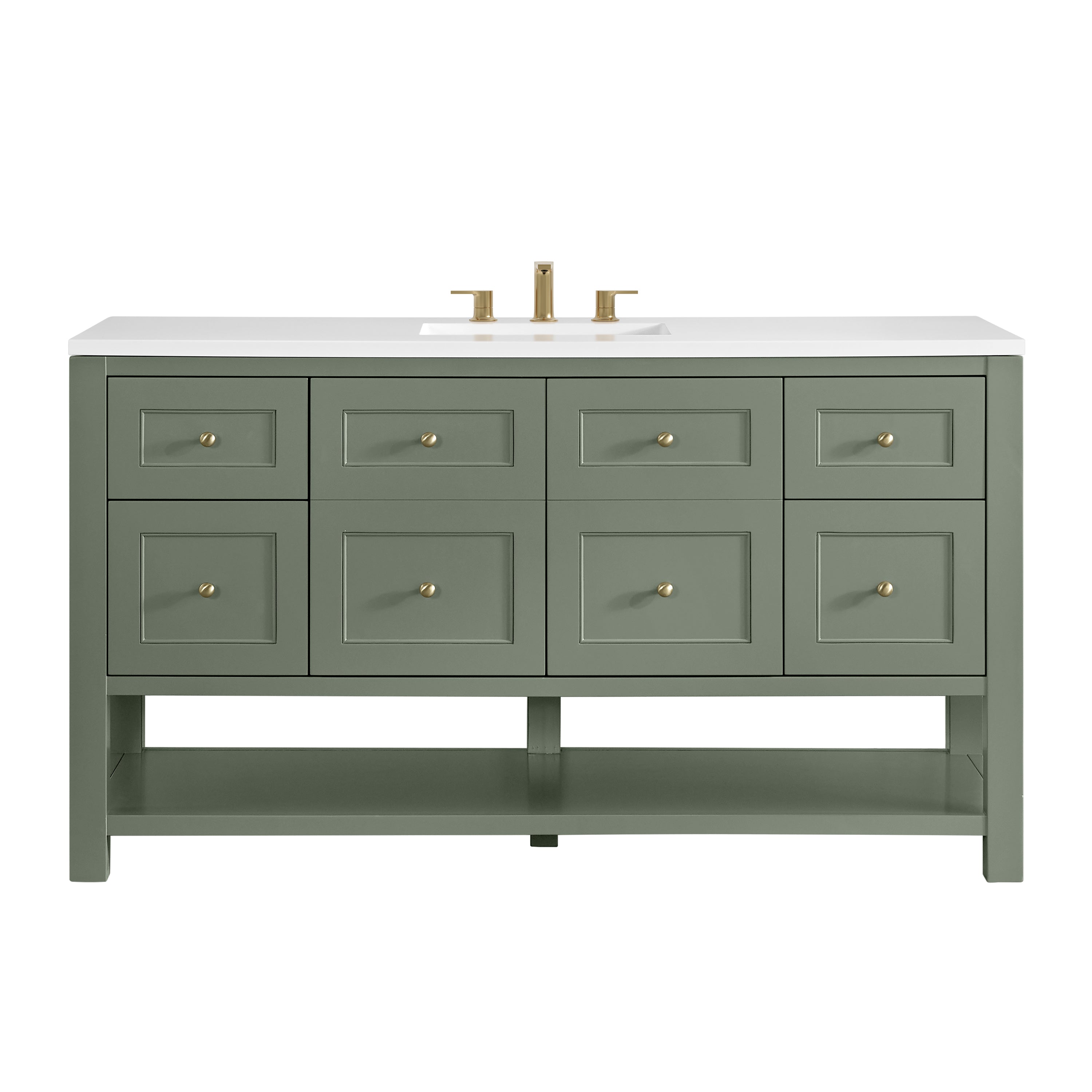 Smokey Celadon / White Zeus - 3 Faucet Holes