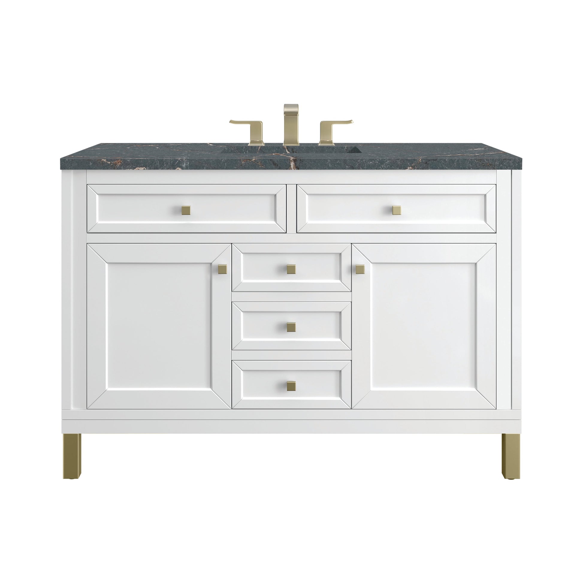 Glossy White / Parisien Bleu - 3 Faucet Holes