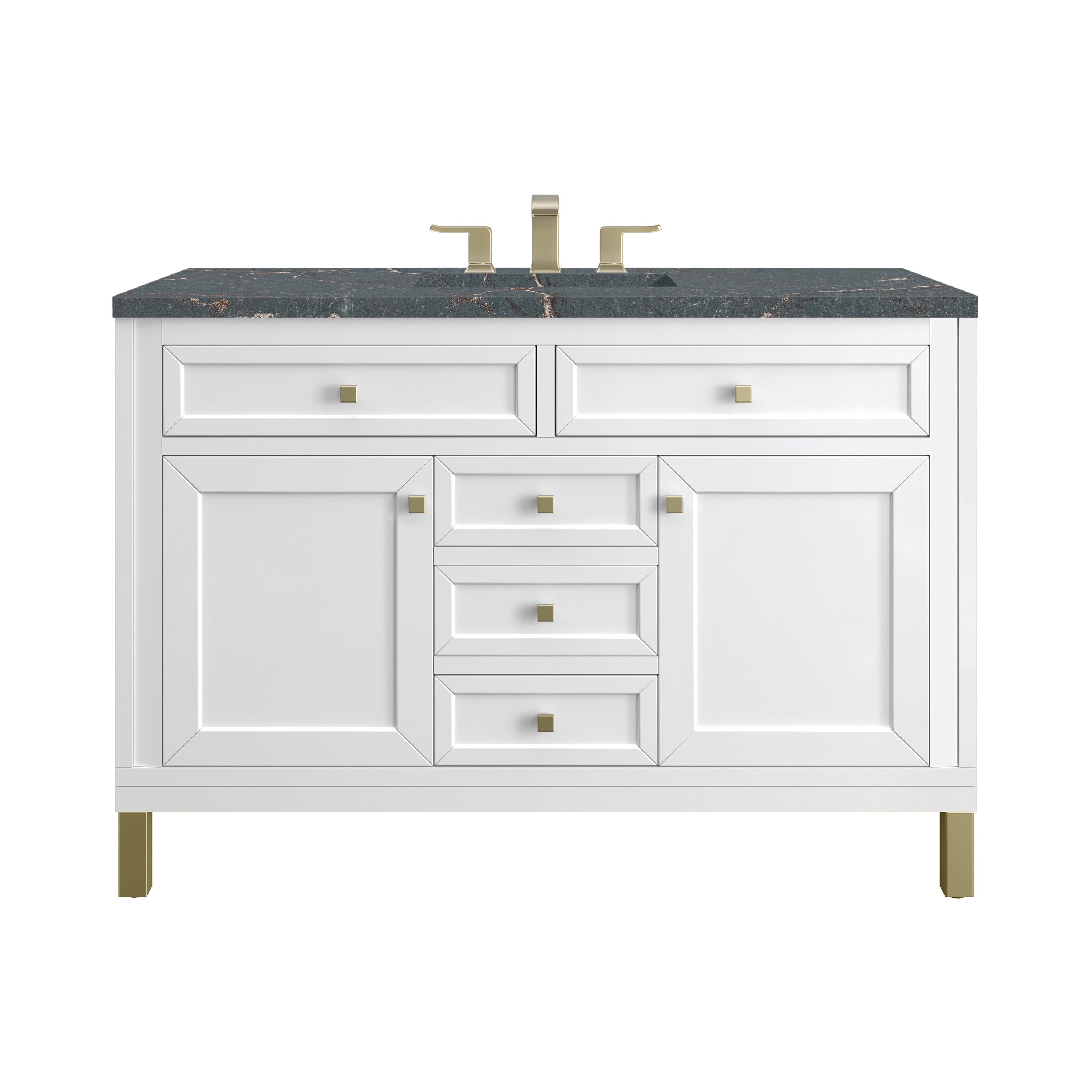 Glossy White / Parisien Bleu - 3 Faucet Holes