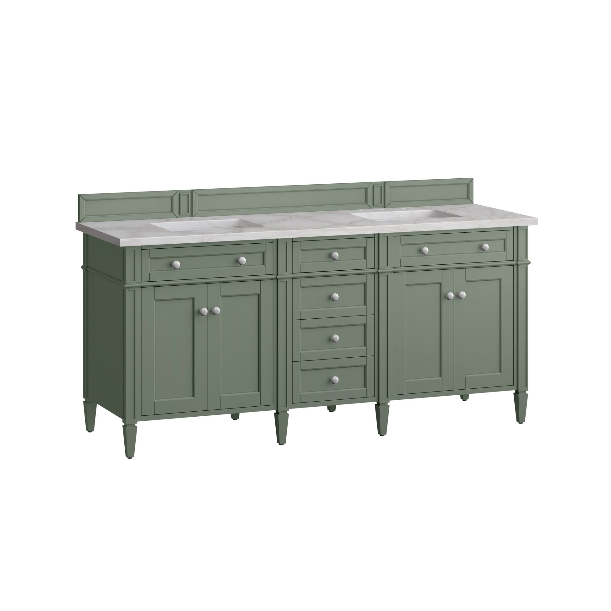 Smokey Celadon / Victorian Silver - 3 Faucet Holes
