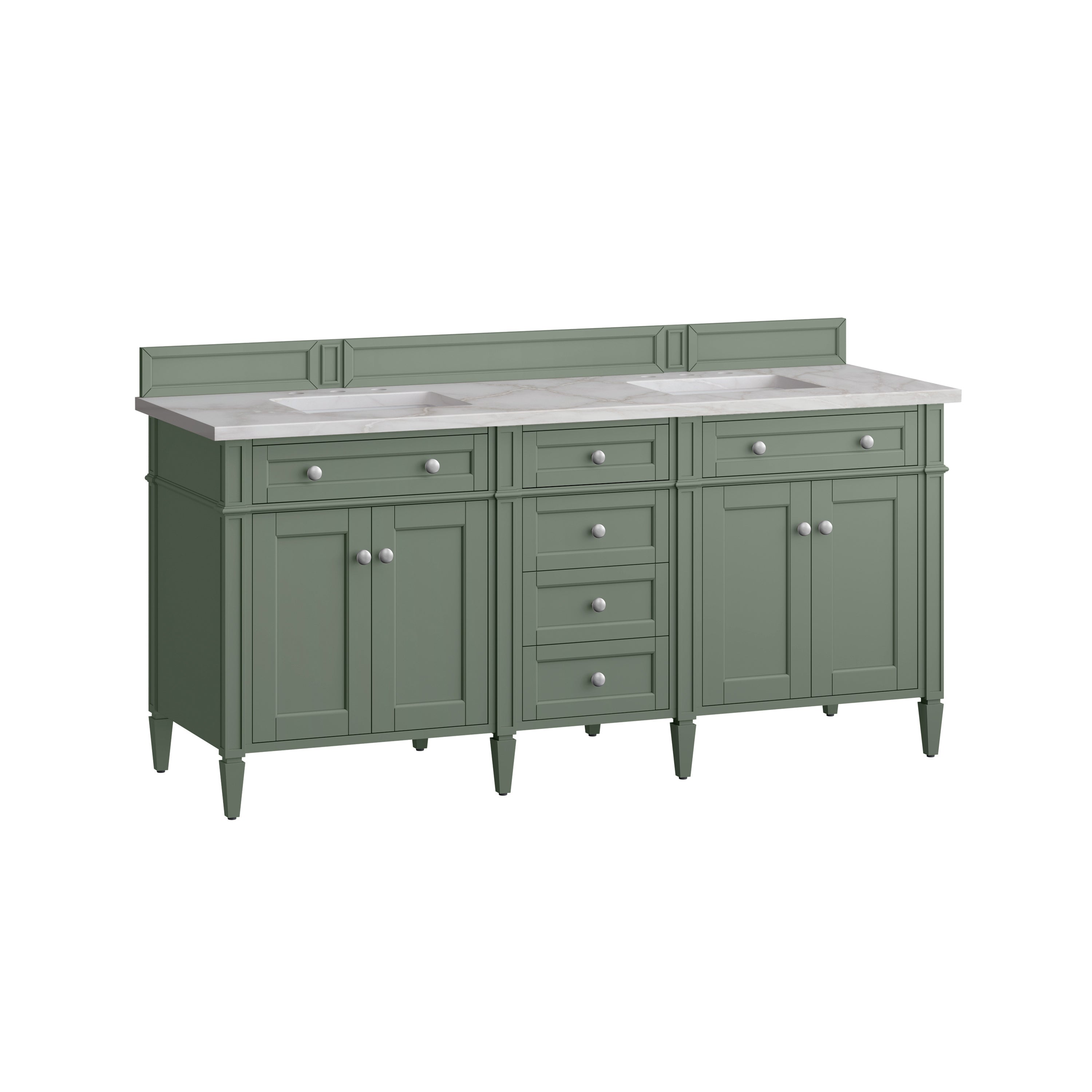 Smokey Celadon / Victorian Silver - 3 Faucet Holes