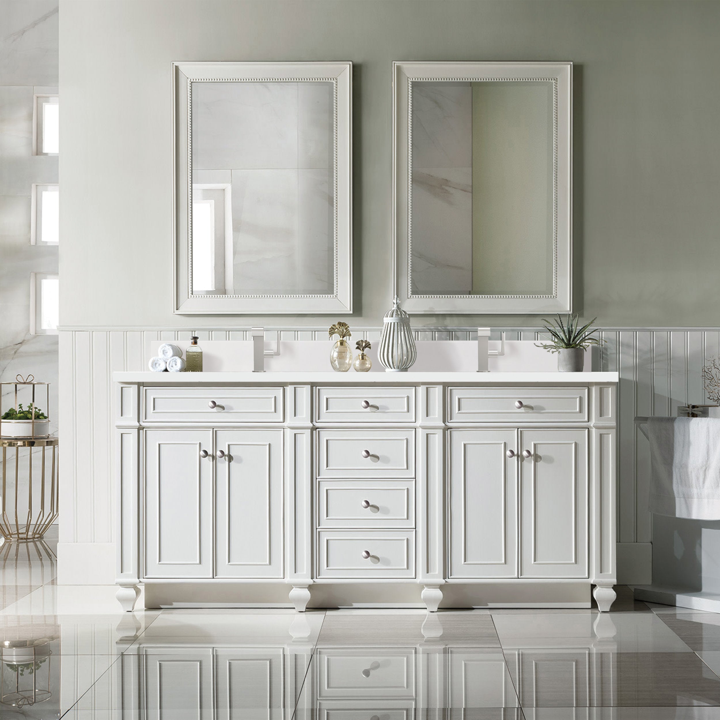 Bright White / White Zeus - 1 Faucet Hole