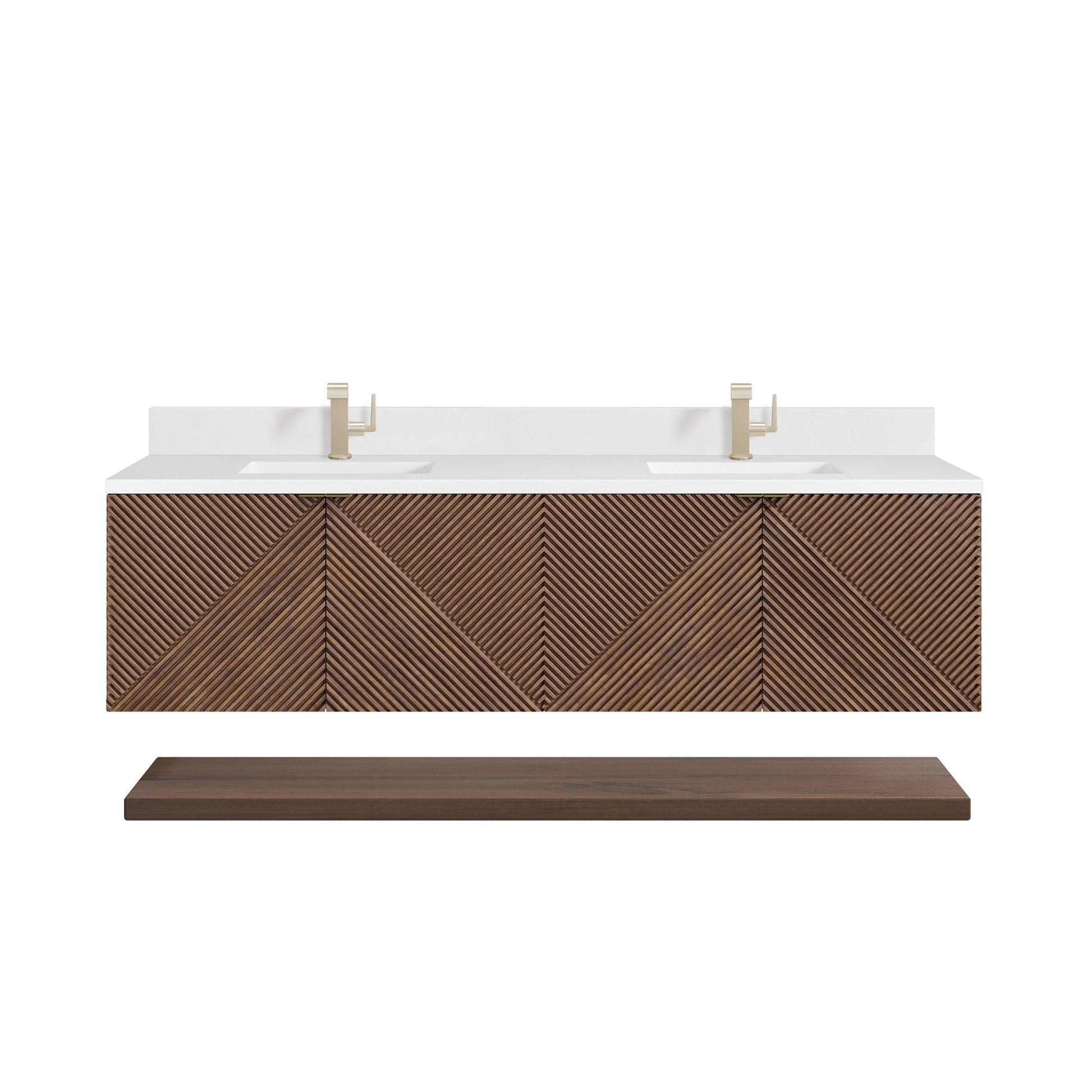Chestnut / White Zeus - 1 Faucet Hole