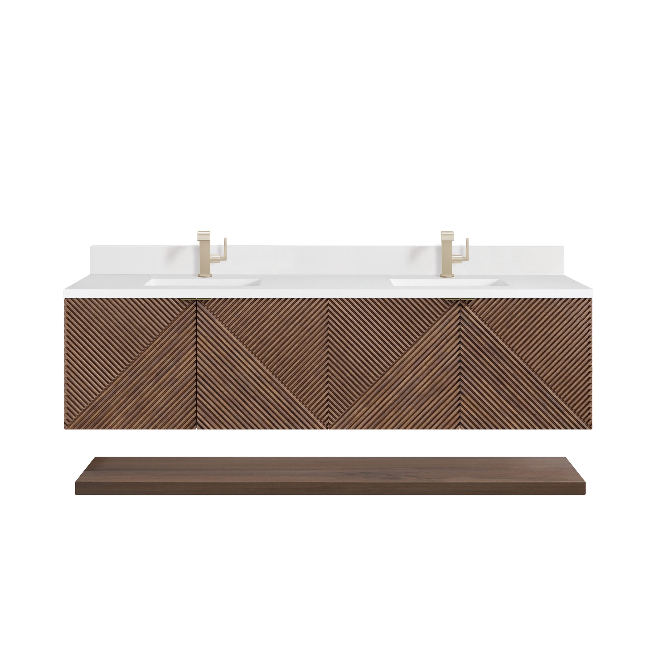 Chestnut / White Zeus - 1 Faucet Hole