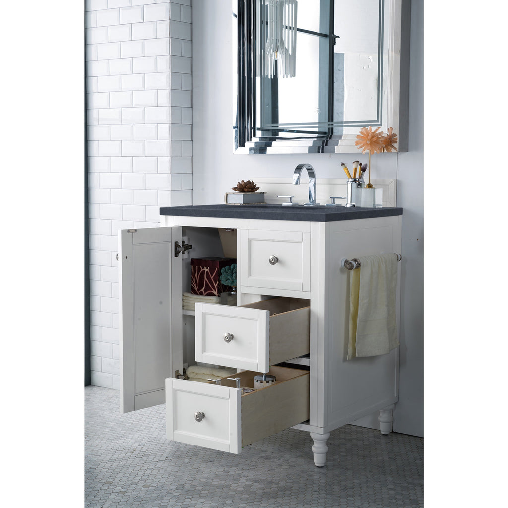 Bright White / Charcoal Soapstone - 3 Faucet Holes