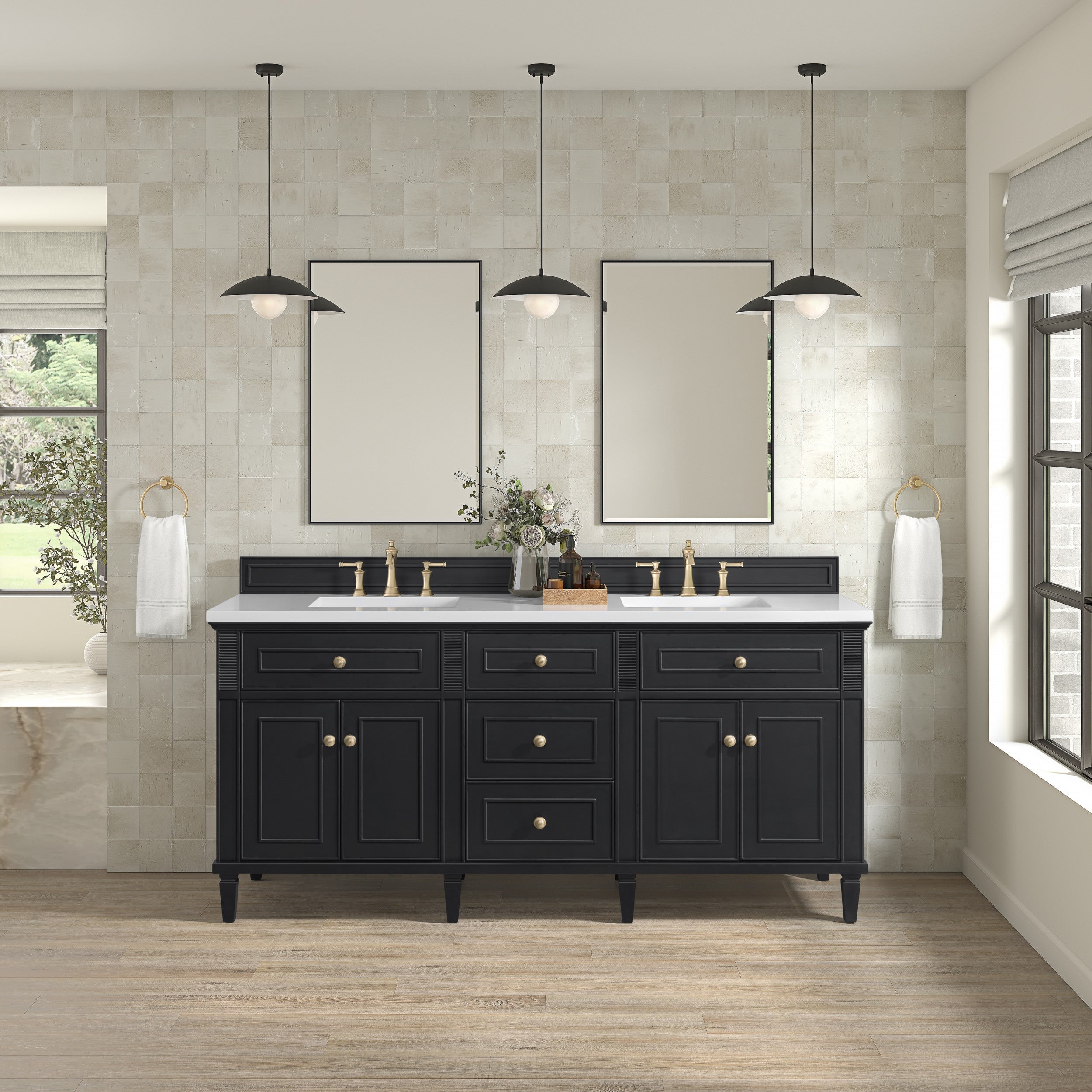 Black Onyx / White Zeus - 3 Faucet Holes