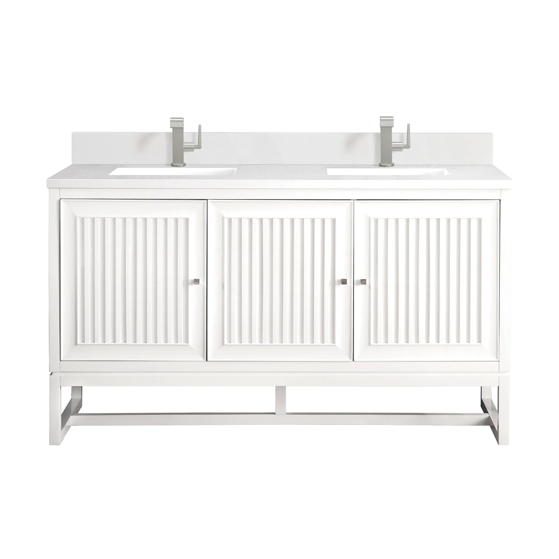 Glossy White / White Zeus - 1 Faucet Hole